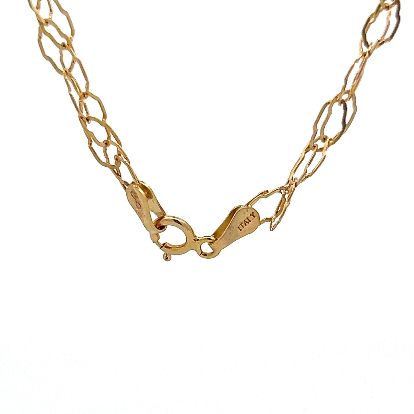 Organic Oval Link Chain Necklace in 14k Yellow Gold