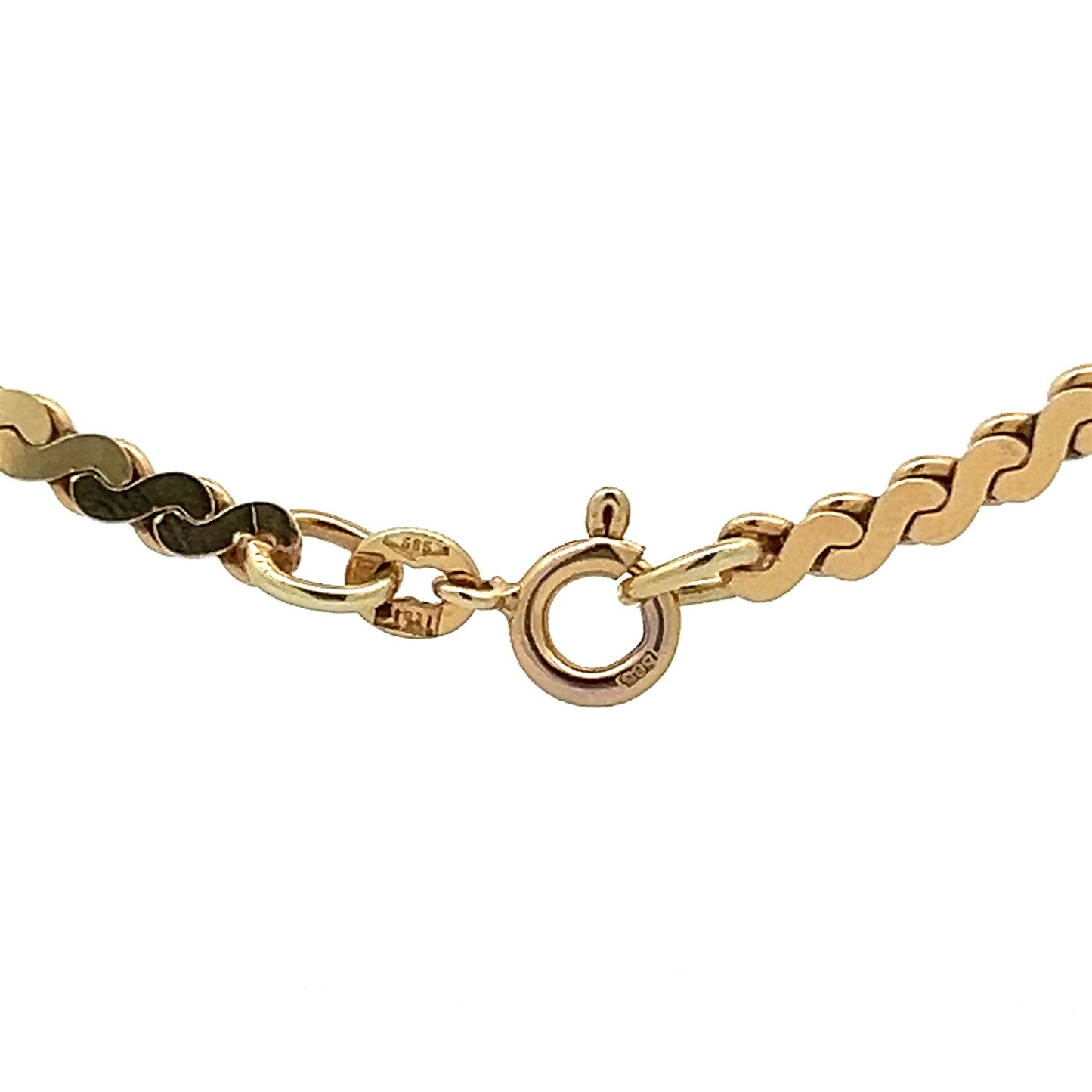 S Link Chain Necklace in 14k Yellow Gold