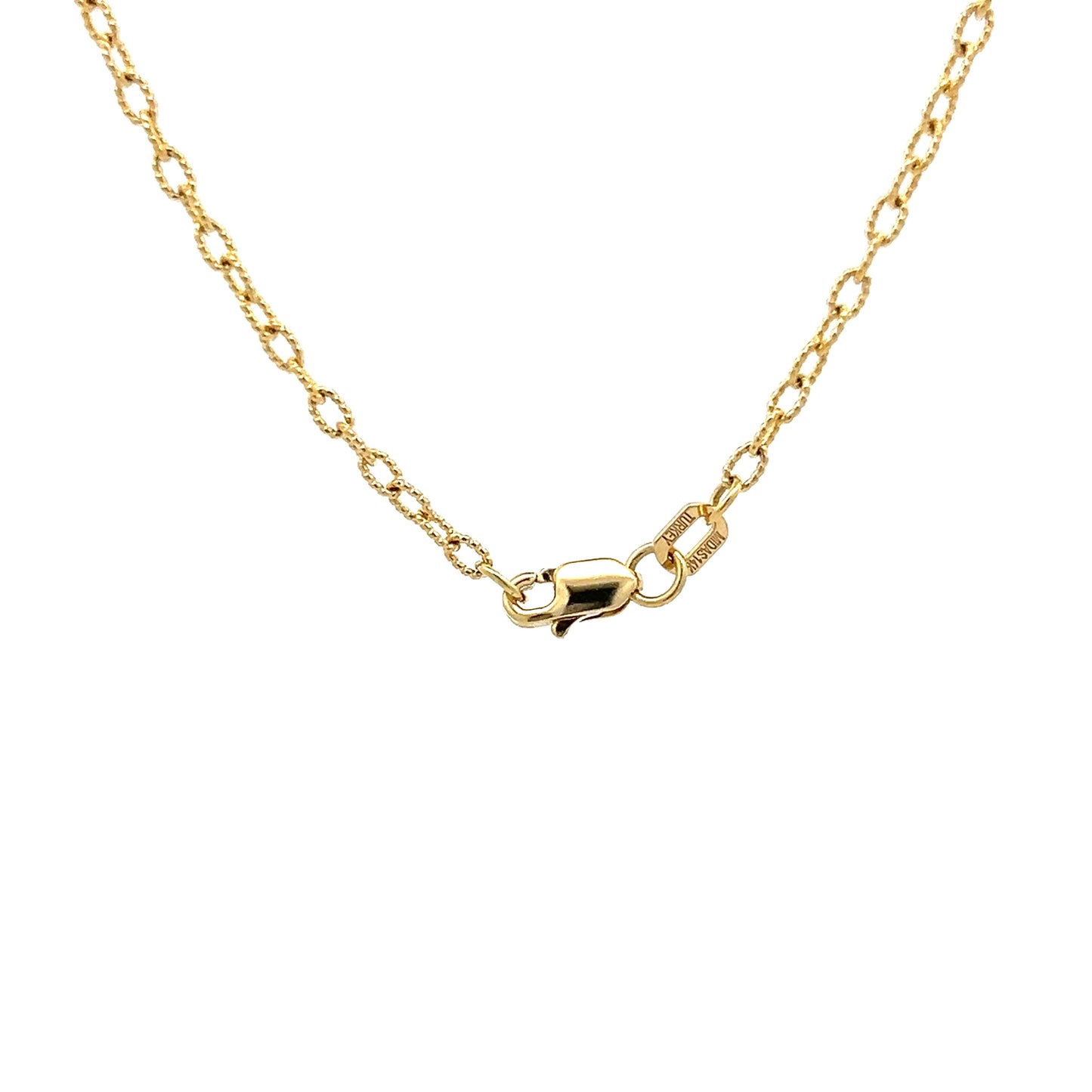 Evil Eye Sapphire & Diamond Pendant in 14k Yellow Gold