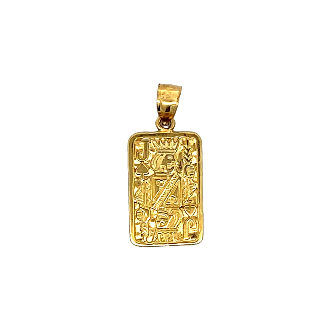 Jack of Hearts Charm Pendant in 14k Yellow Gold – Filigree Jewelers