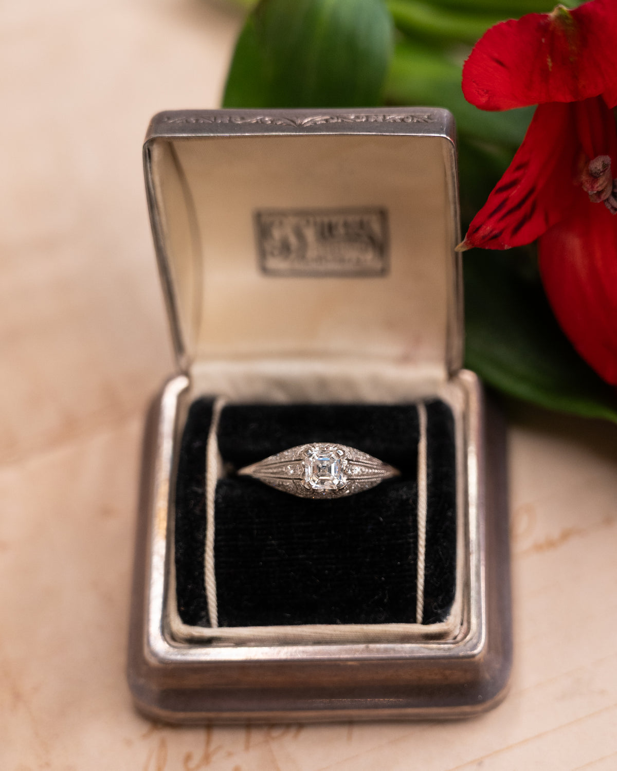 .50 GIA Emerald Cut Diamond Engagement Ring Platinum