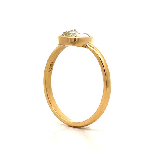 .94 Pear Rose Cut Diamond Engagement Ring in 18k