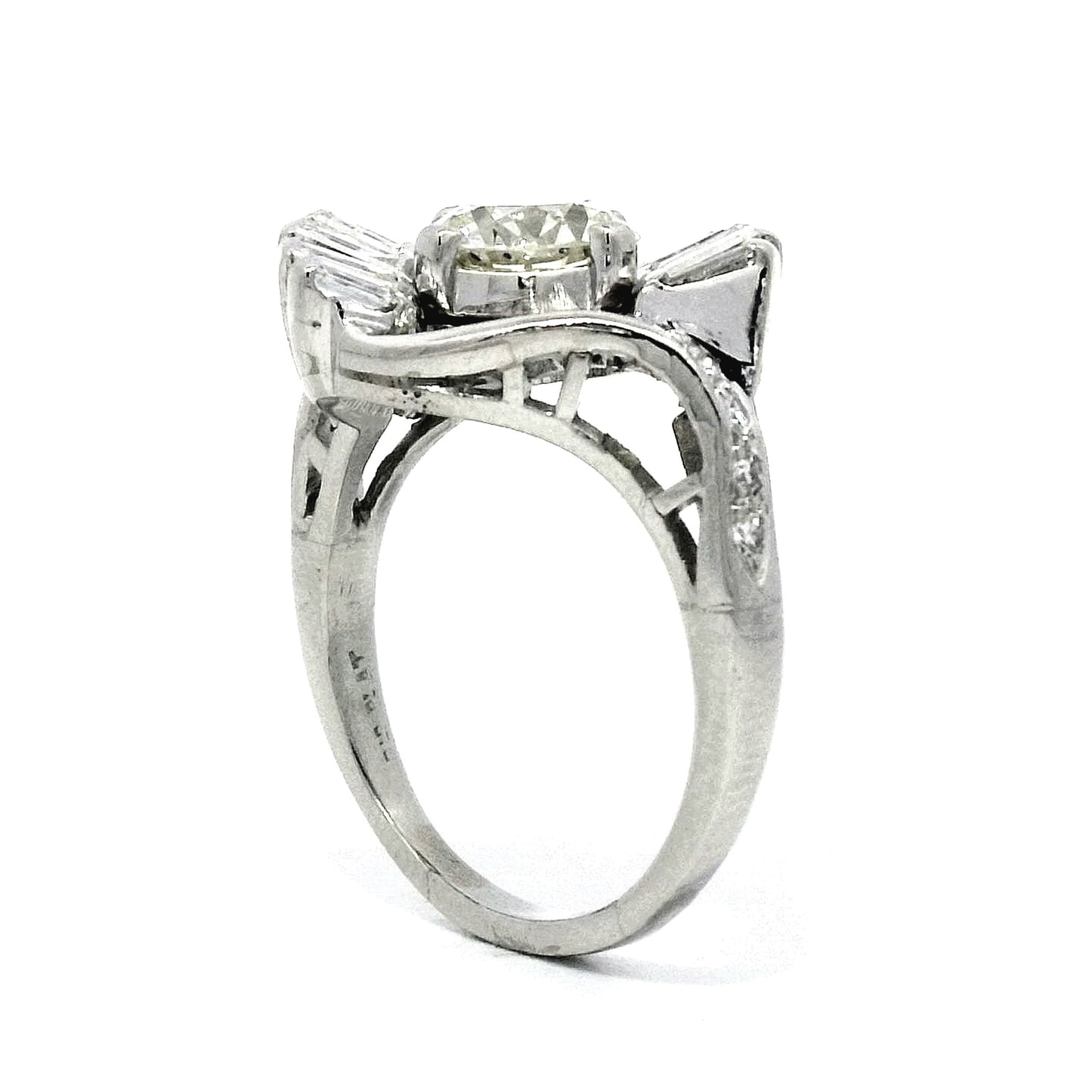 1.24 Vintage 1950's Diamond Engagement Ring in Platinum