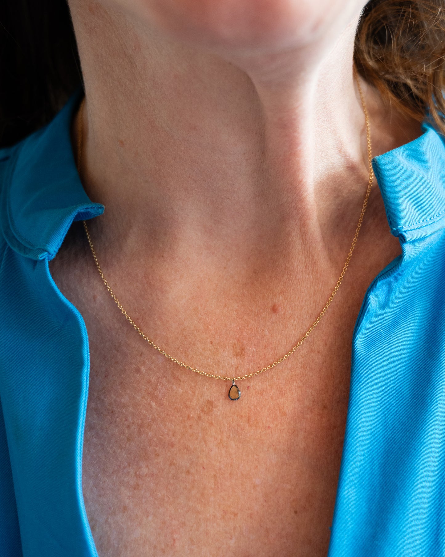 .51 Pear Cut Diamond Pendant Necklace in 18k