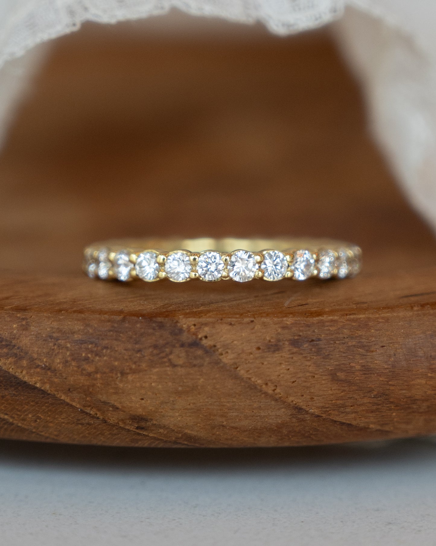 .91 Round Diamond Eternity Wedding Band in 18k