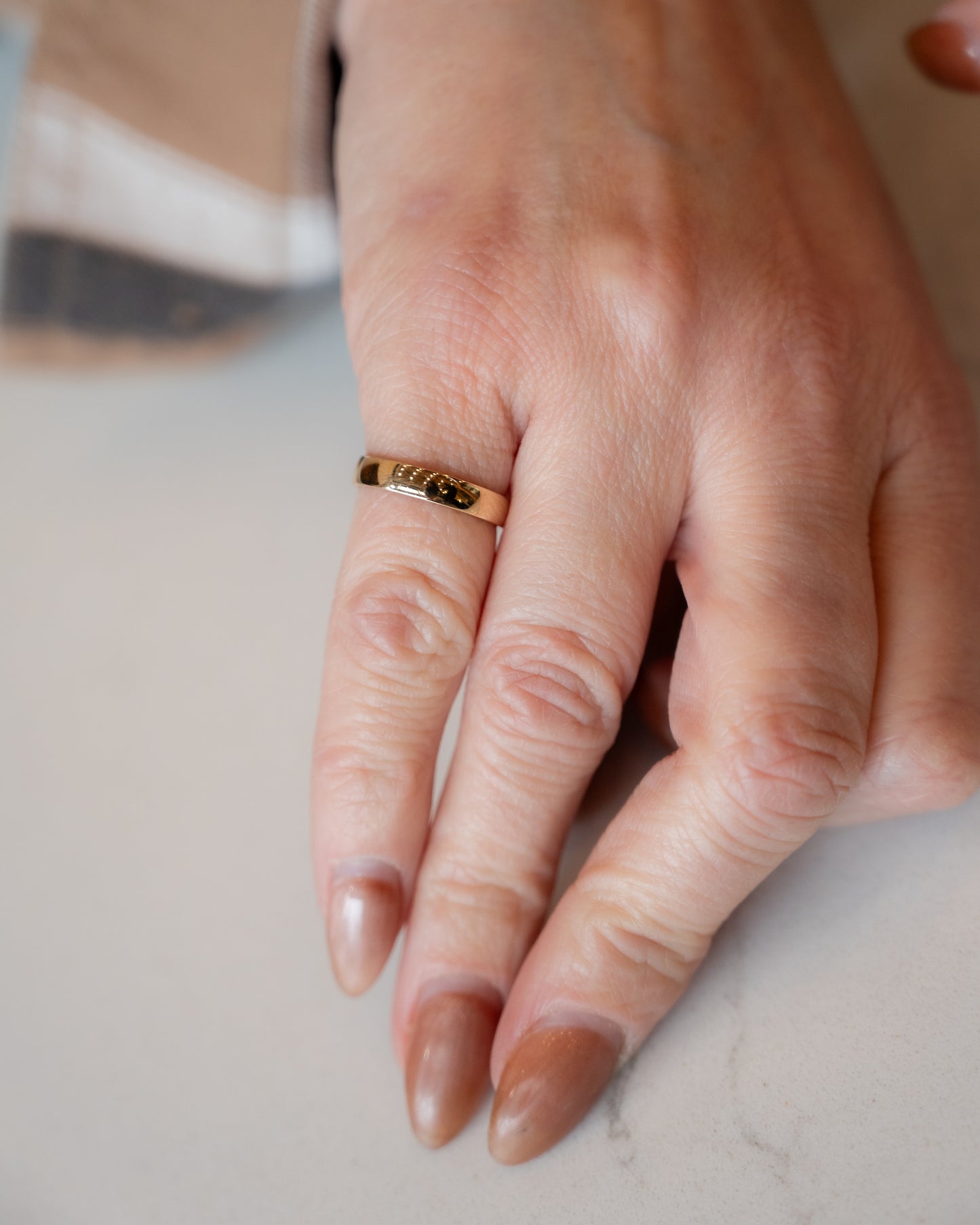 Vintage Mid-Century Euro Style Band in 14k