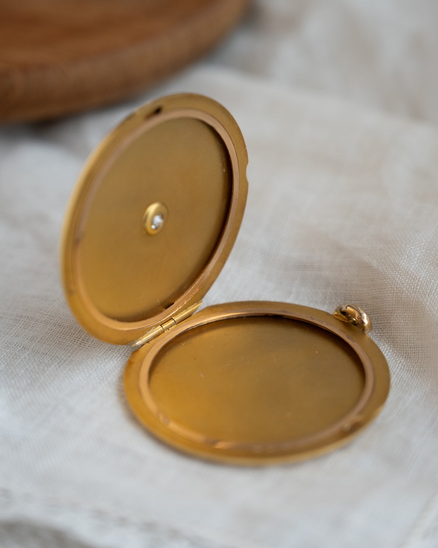 .11 Antique Victorian Diamond Locket in 14k Yellow Gold