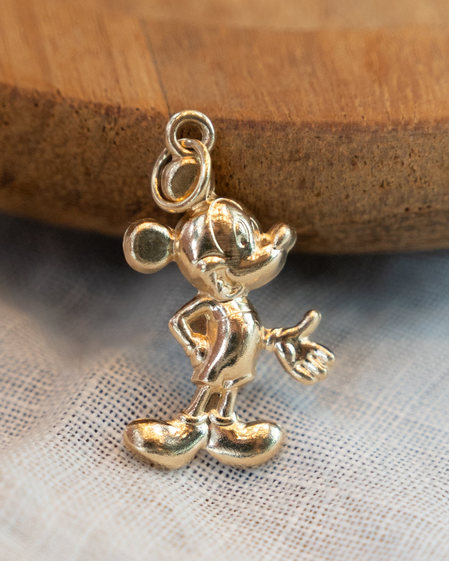 Vintage Mid-Century Mickey Mouse Charm in 14k