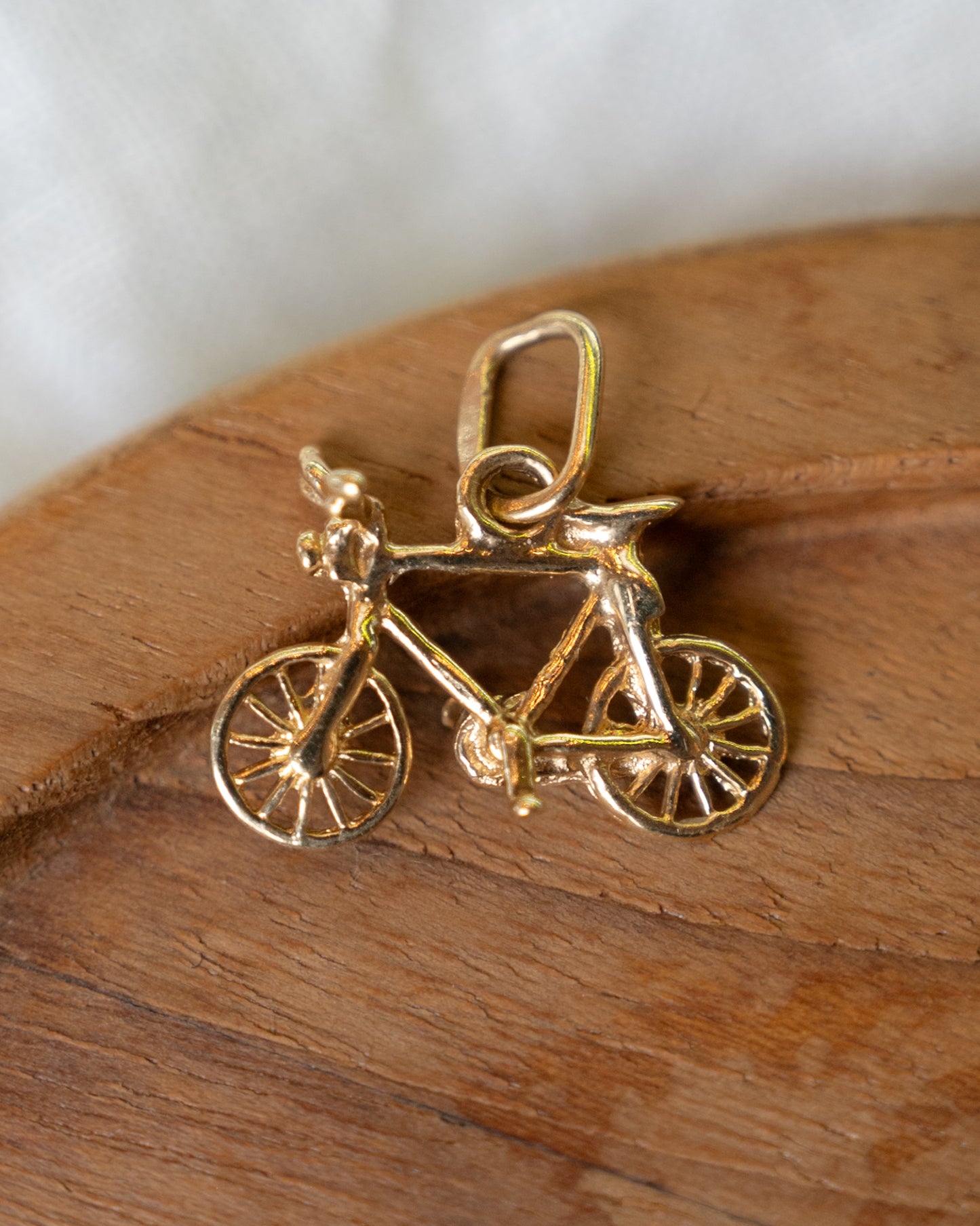 Bicycle Charm in 14k Yellow Gold