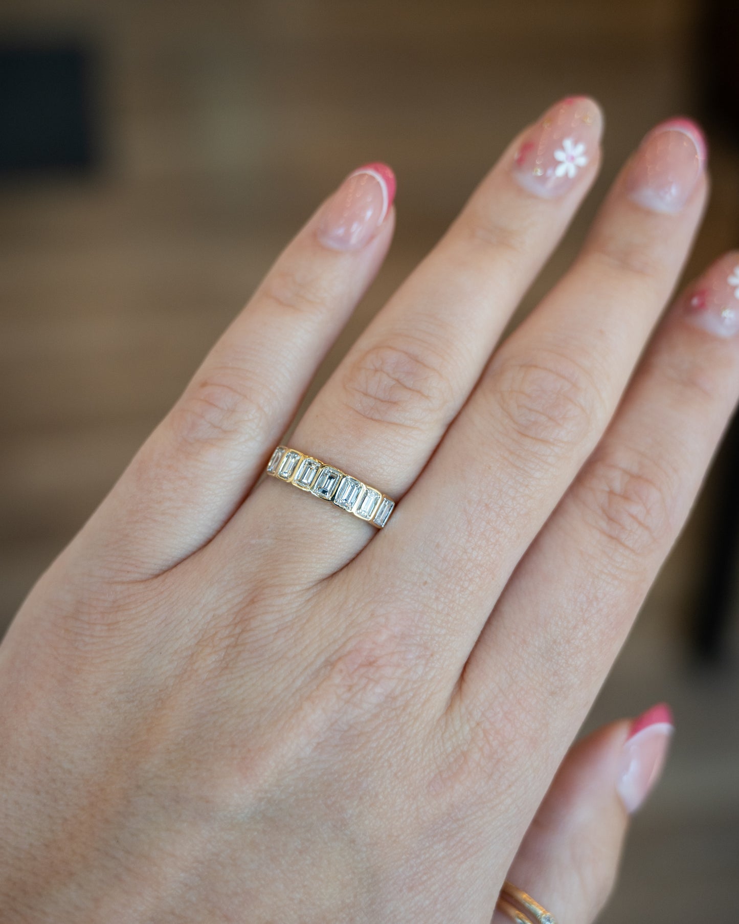 .67 Bezel Baguette Diamond Eternity Band 14k