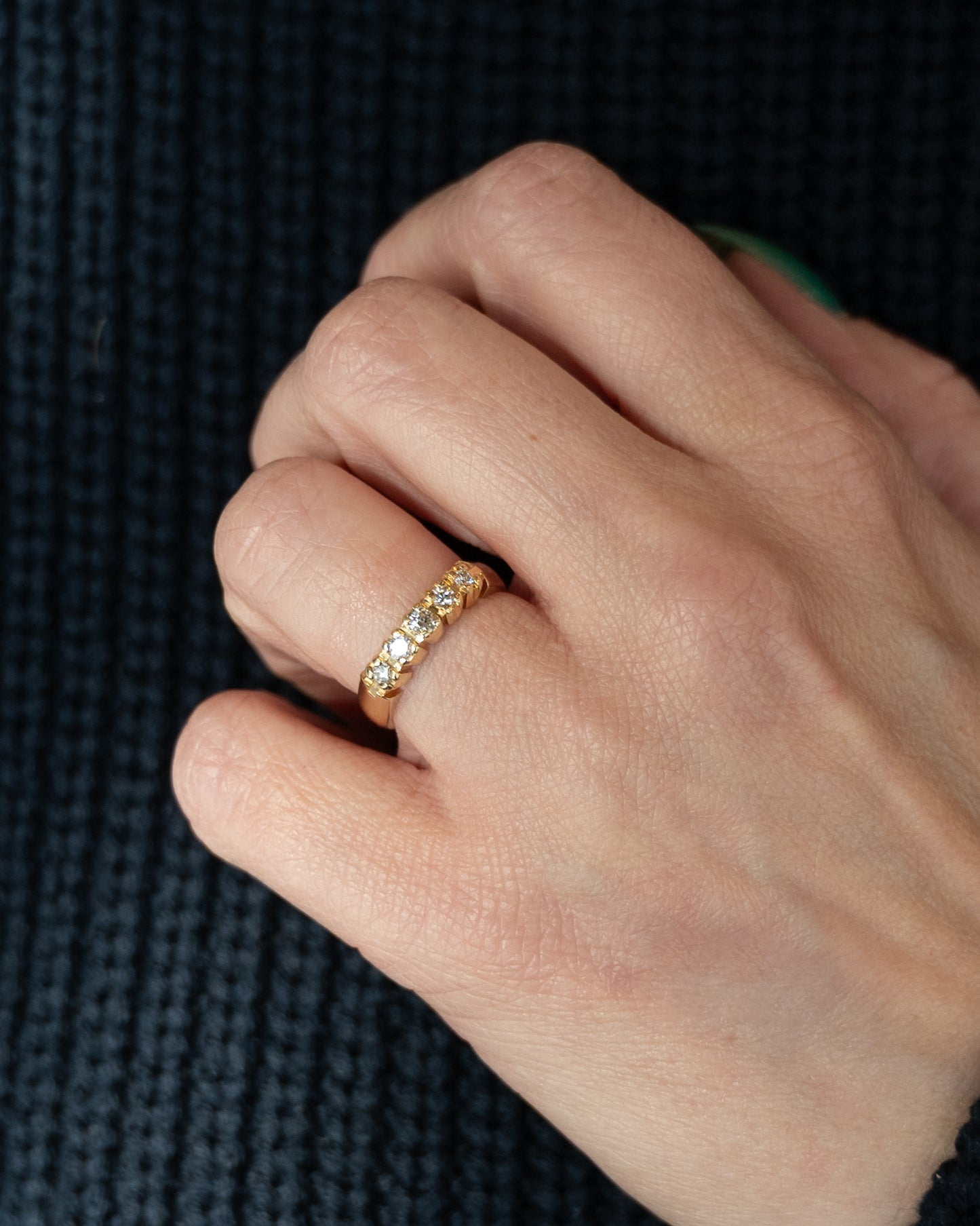 .30 Round Brilliant Diamond 5 Stone Band in 14k