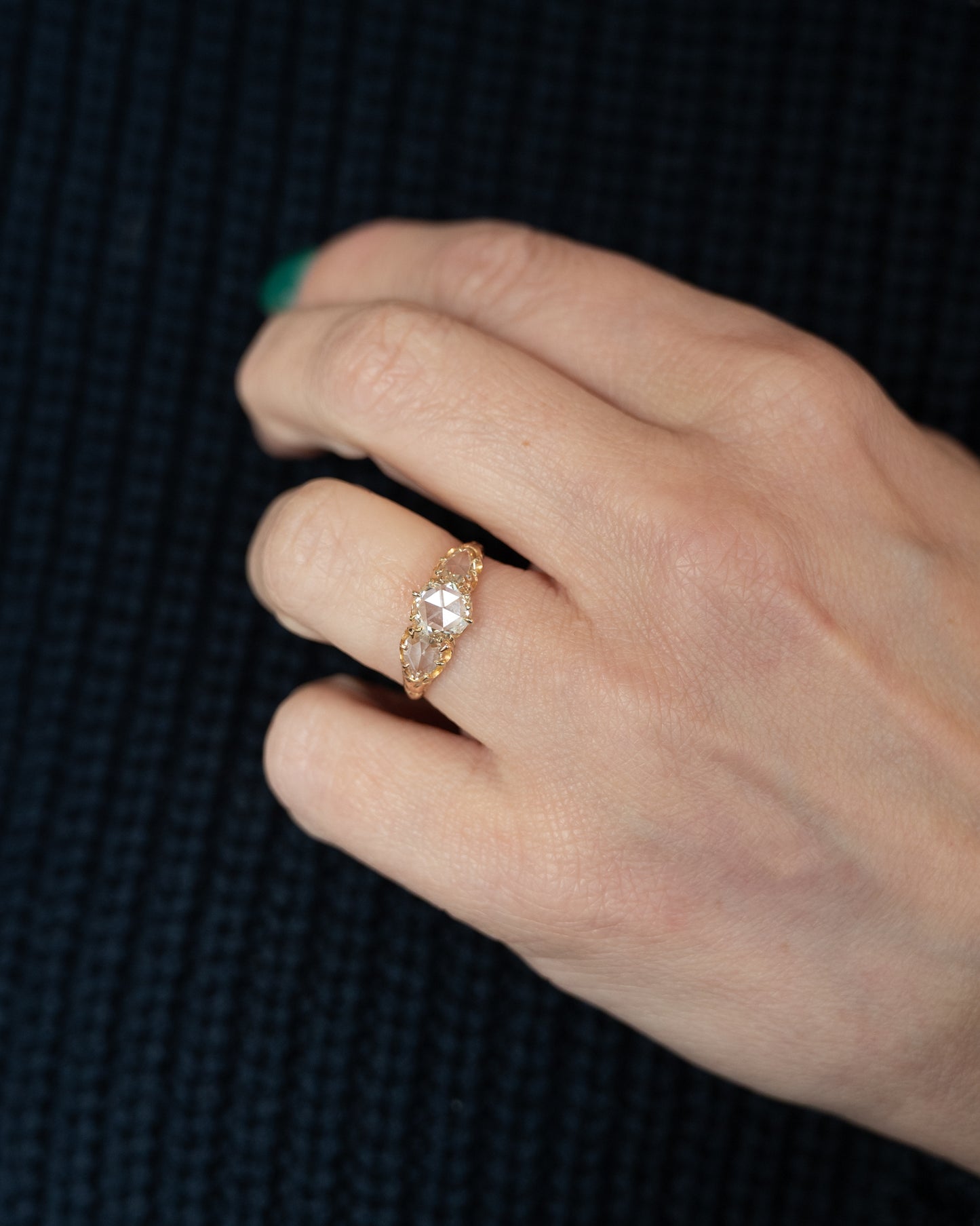 .76 Antique Victorian Rose Diamond Engagement Ring