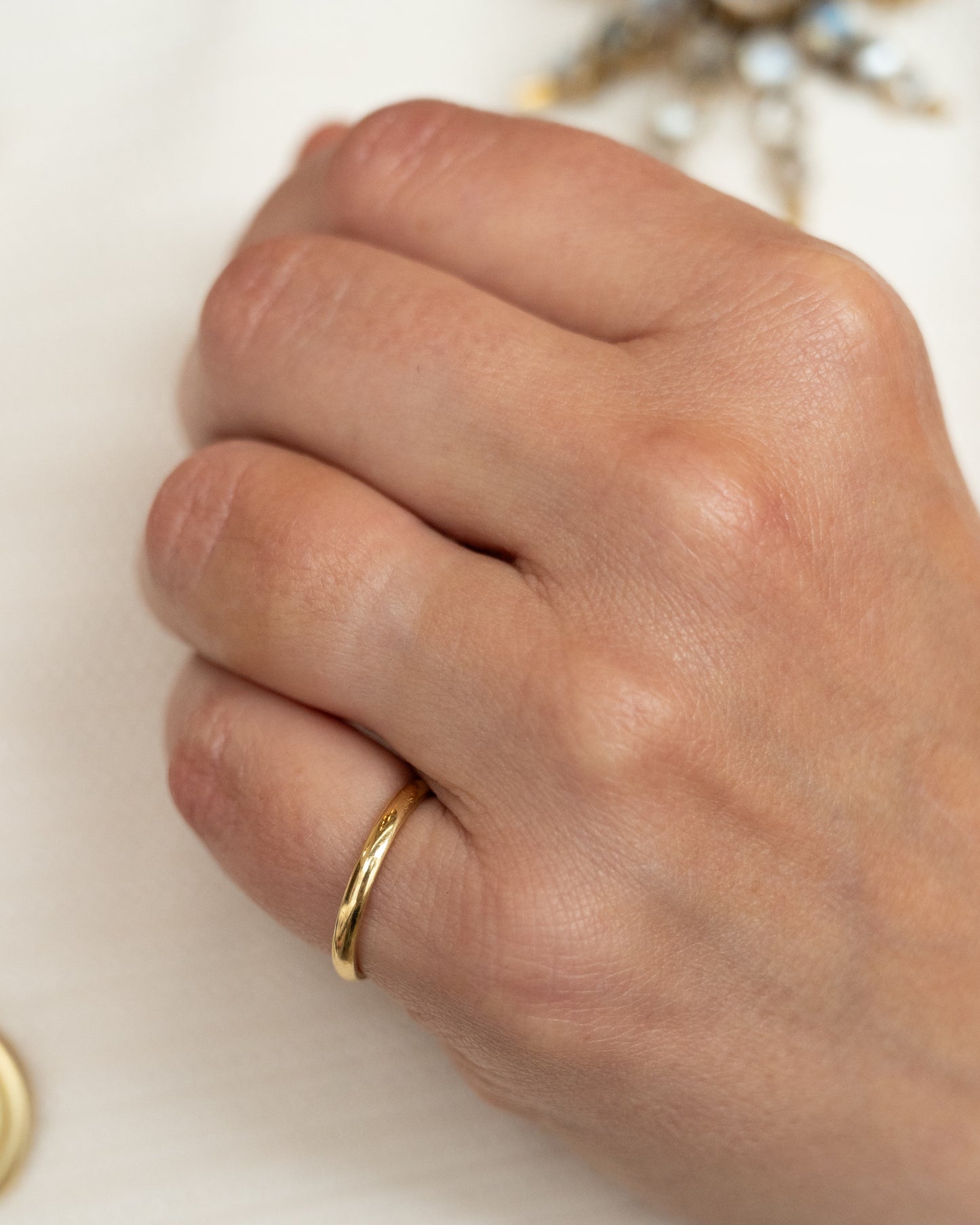 2mm Classic Half Round Wedding Band in 18k