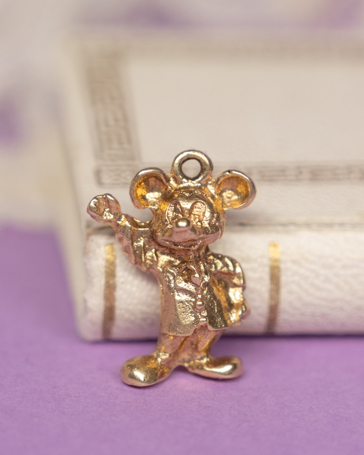 Vintage Mid-Century Mickey Mouse Pendant in 14k