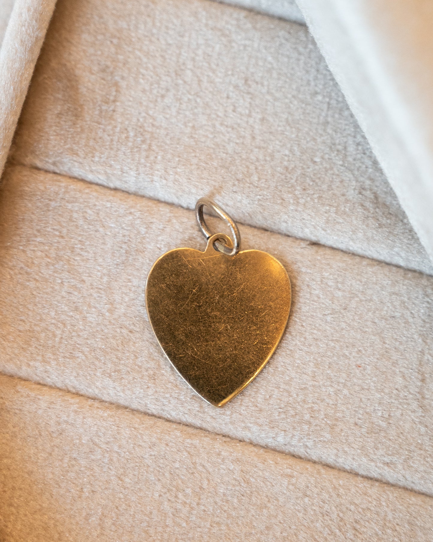 Heart Shaped Charm Pendant in 14k Yellow Gold