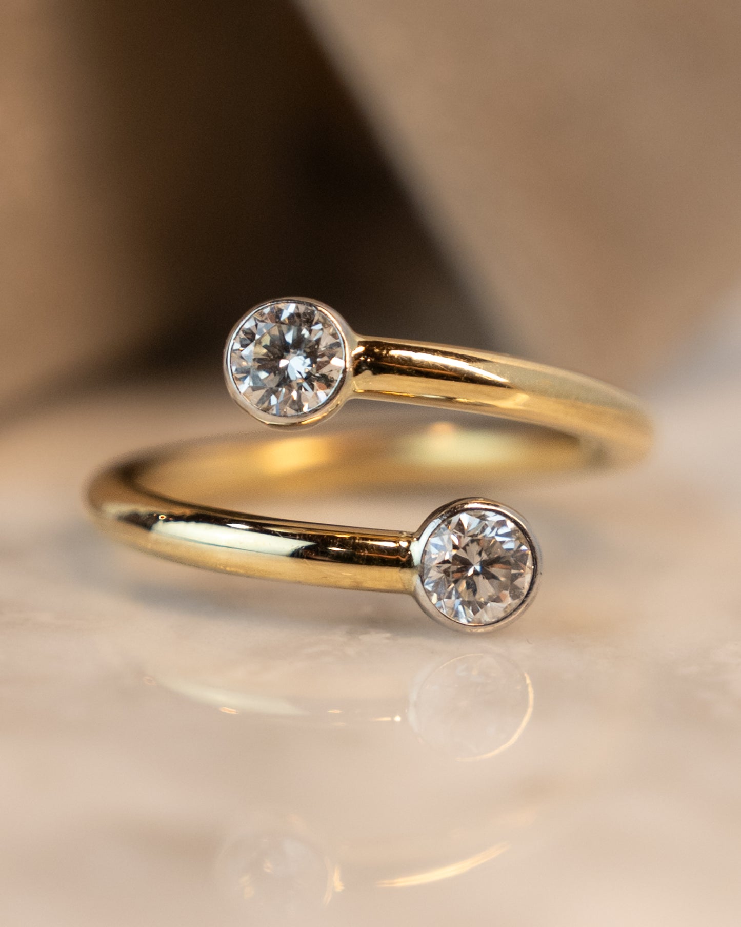 .56 Diamond Bypass Cocktail Ring in Platinum