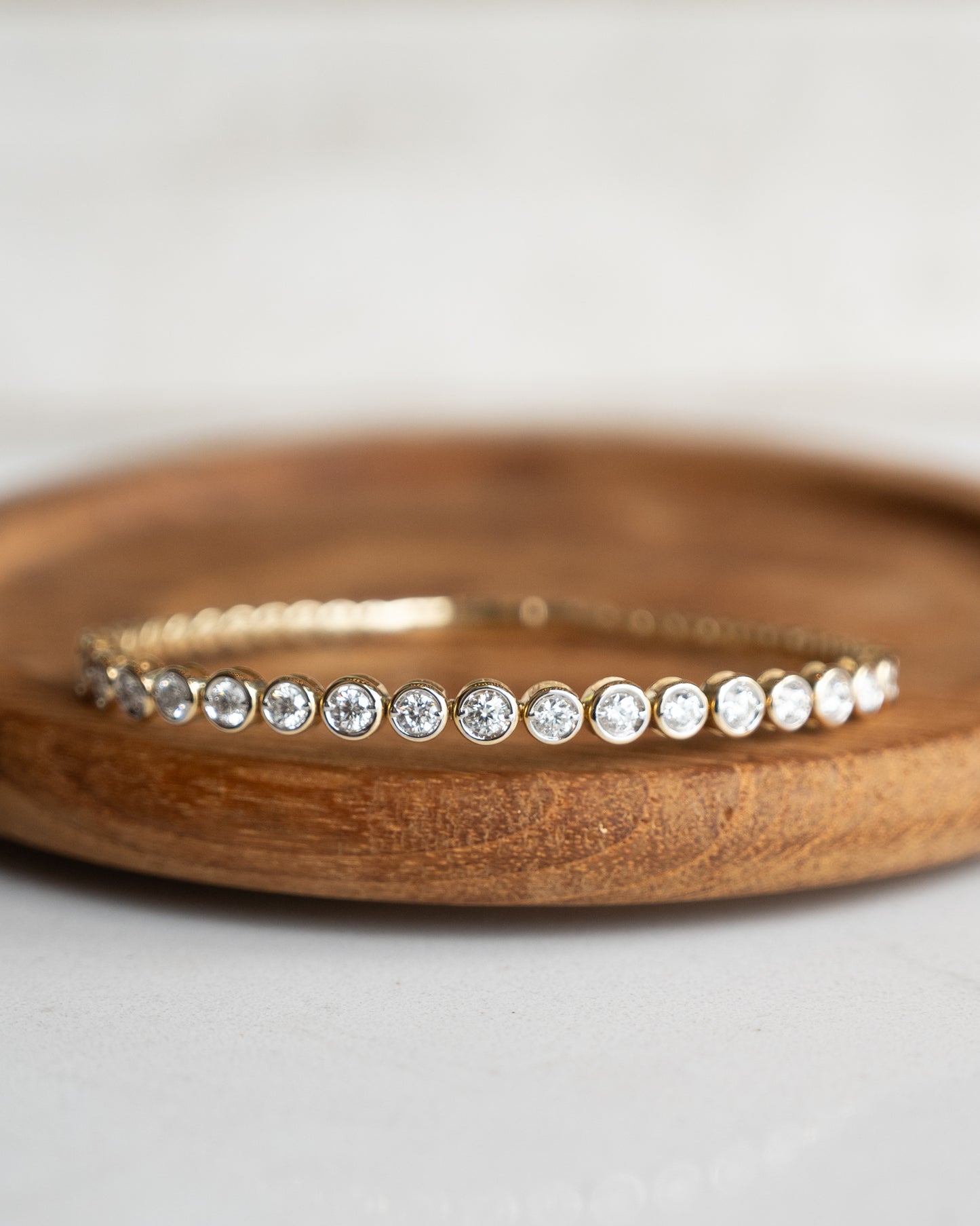 1.88 Bezel Diamond Bracelet in 14k Yellow Gold