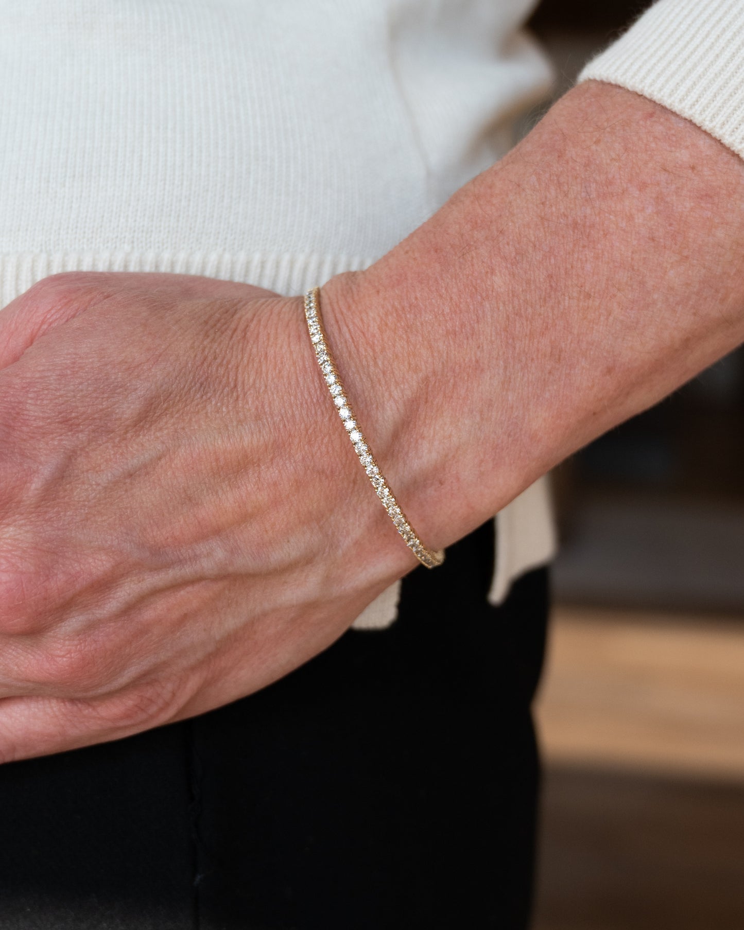 2.20 Diamond Flex Bracelet in 14k Yellow Gold