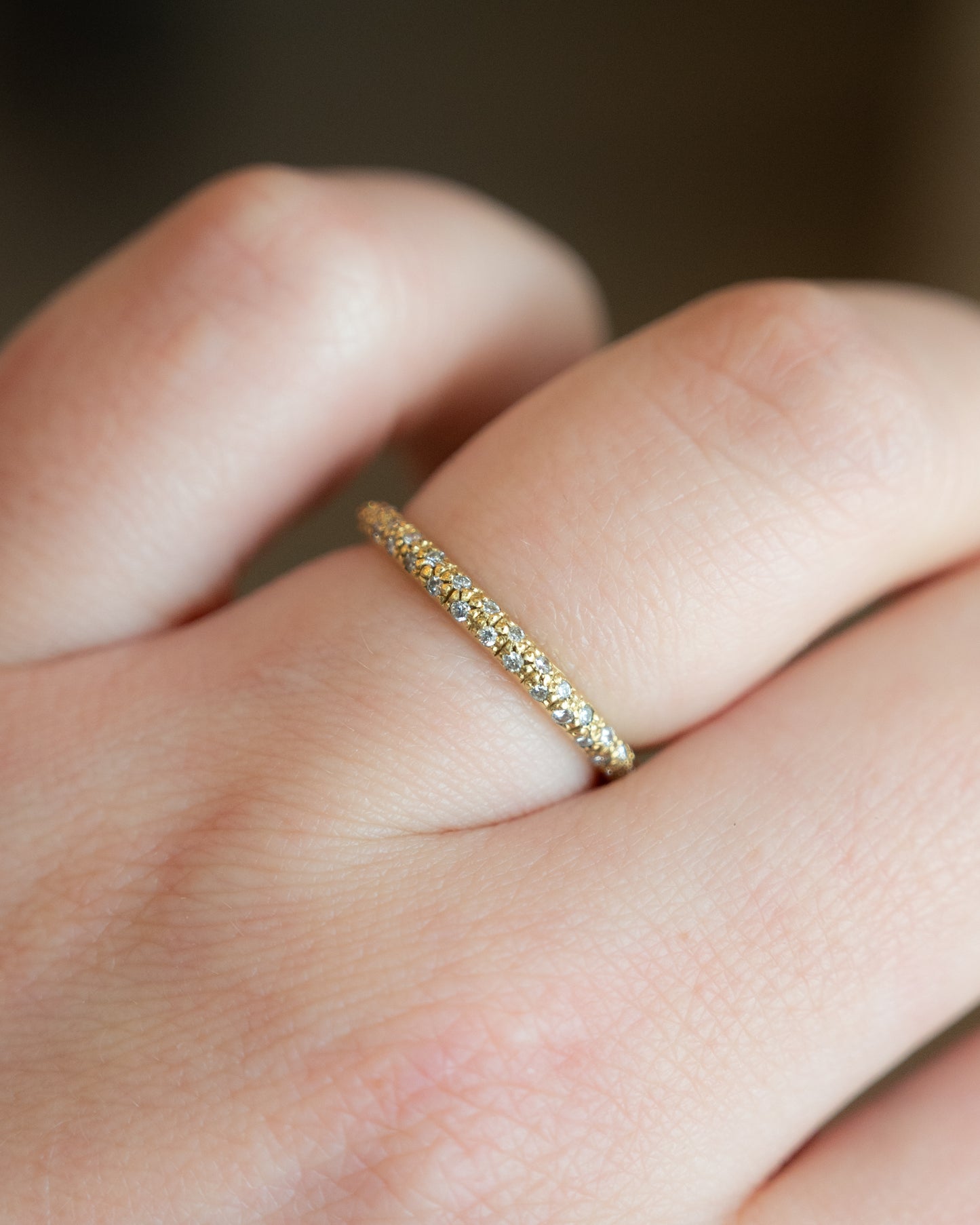 .30 Pave Diamond Eternity Wedding Band in 18k