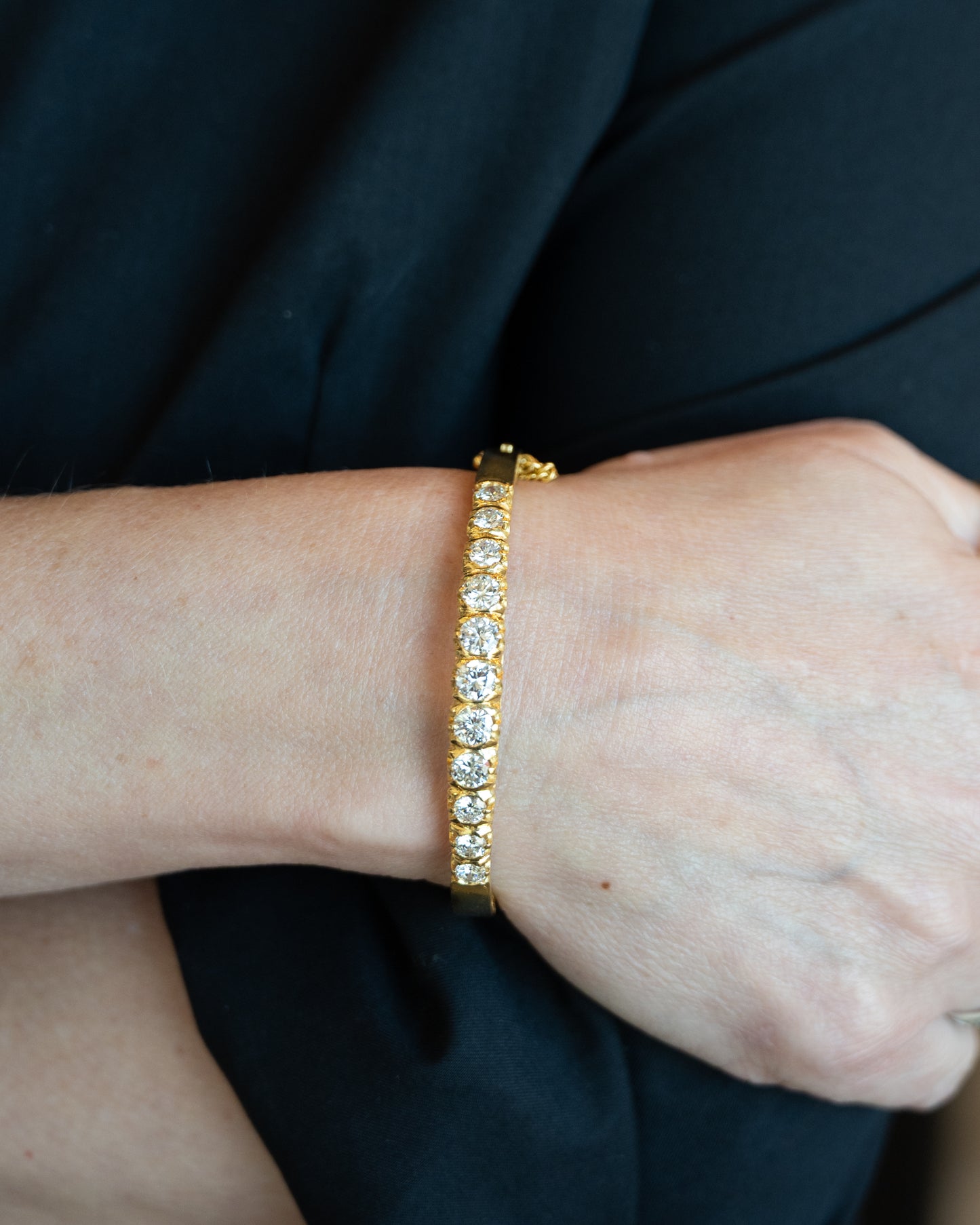 4.02 Victorian Style Diamond Bracelet in 22k