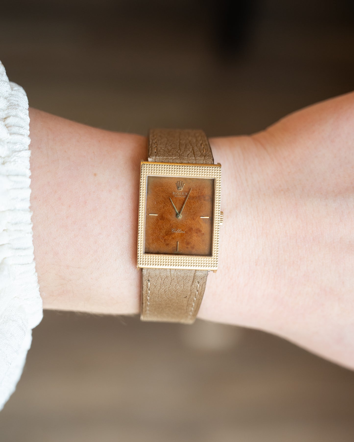 Vintage Rolex Cellini Watch in 18k Yellow Gold