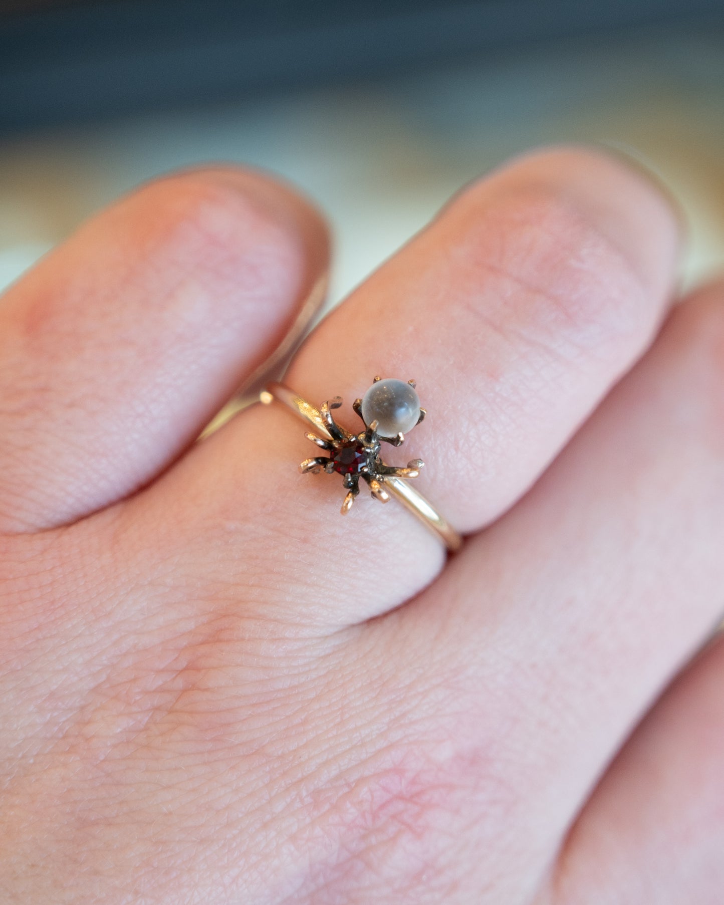 .09 Antique Victorian Spider Ring in 10k