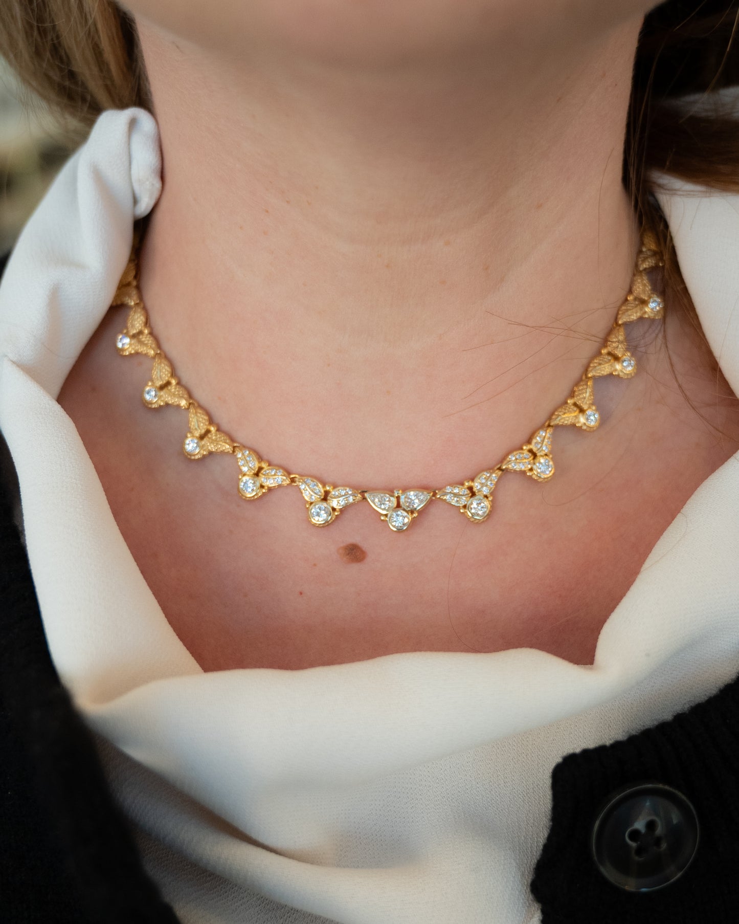 Judith Ripka Diamond Collar Necklace in 18k