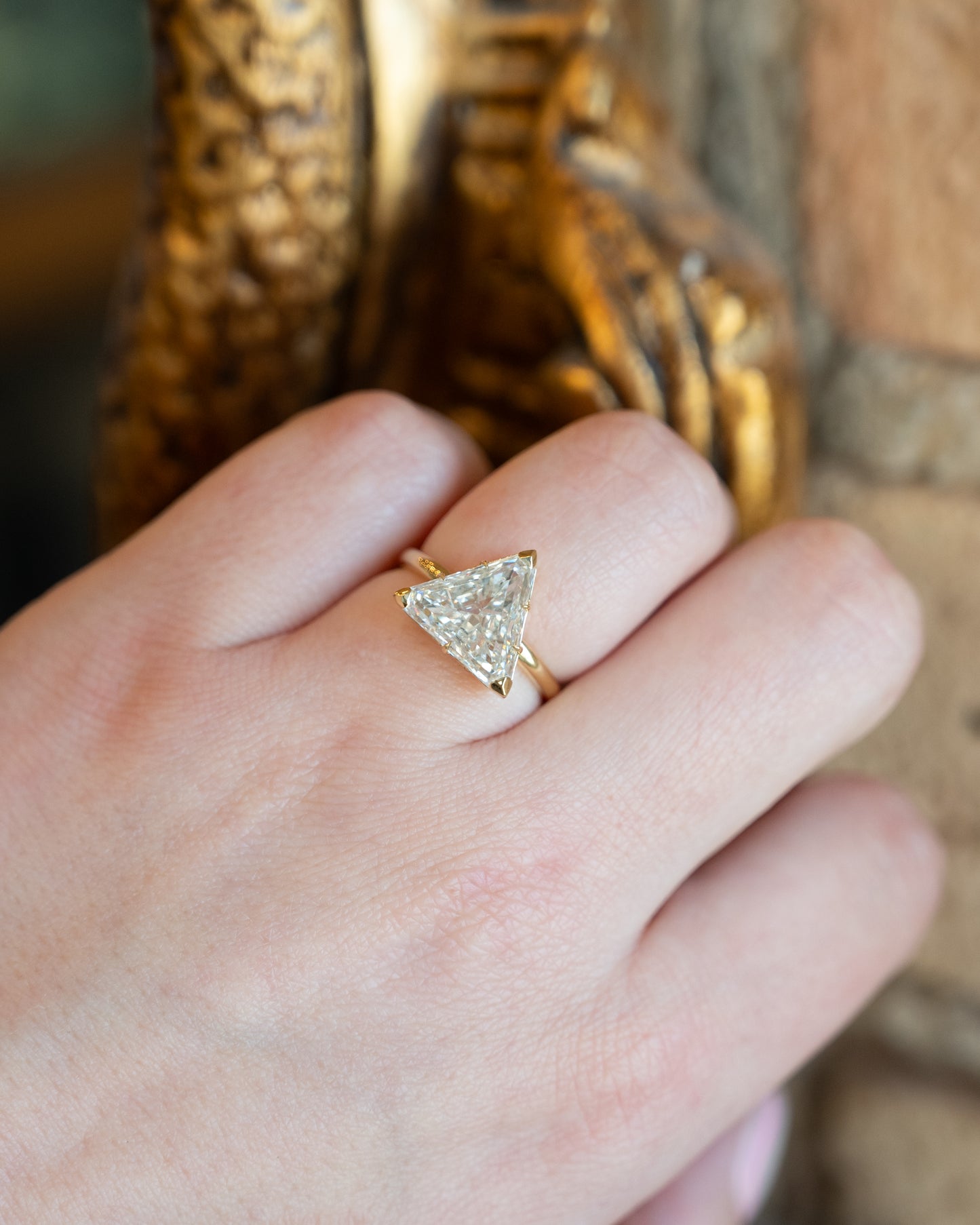 4.75 Trillion Diamond Engagement Ring in 18k Yellow Gold