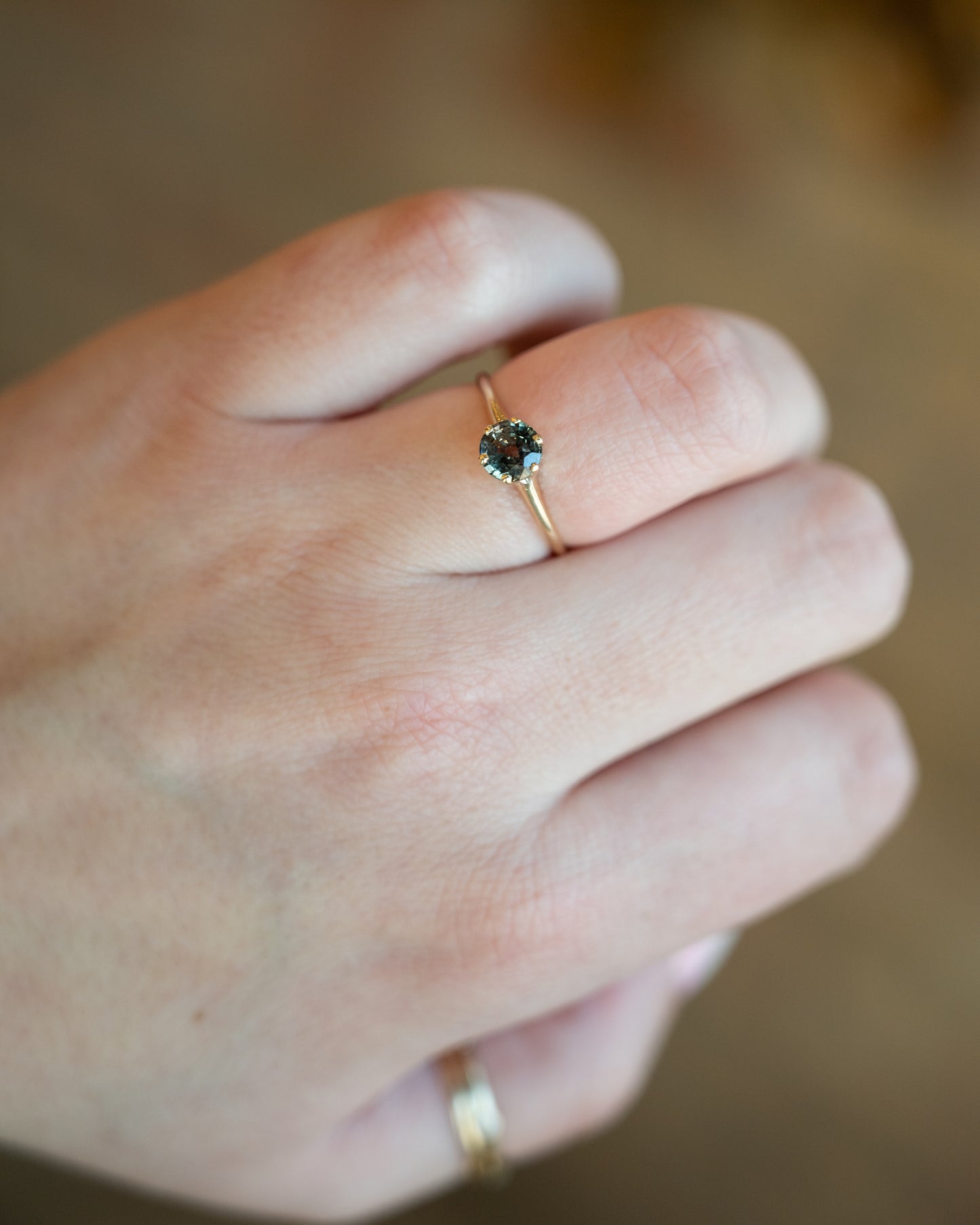 1.08 Sapphire Solitaire Engagement Ring in 14k Yellow Gold