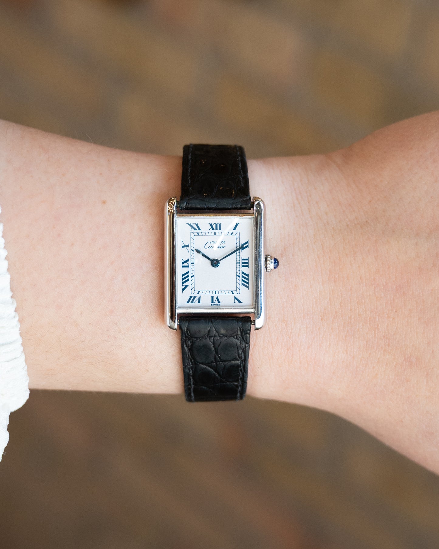 Cartier Tank Men's Watch Ref 0967 in Sterling Silver