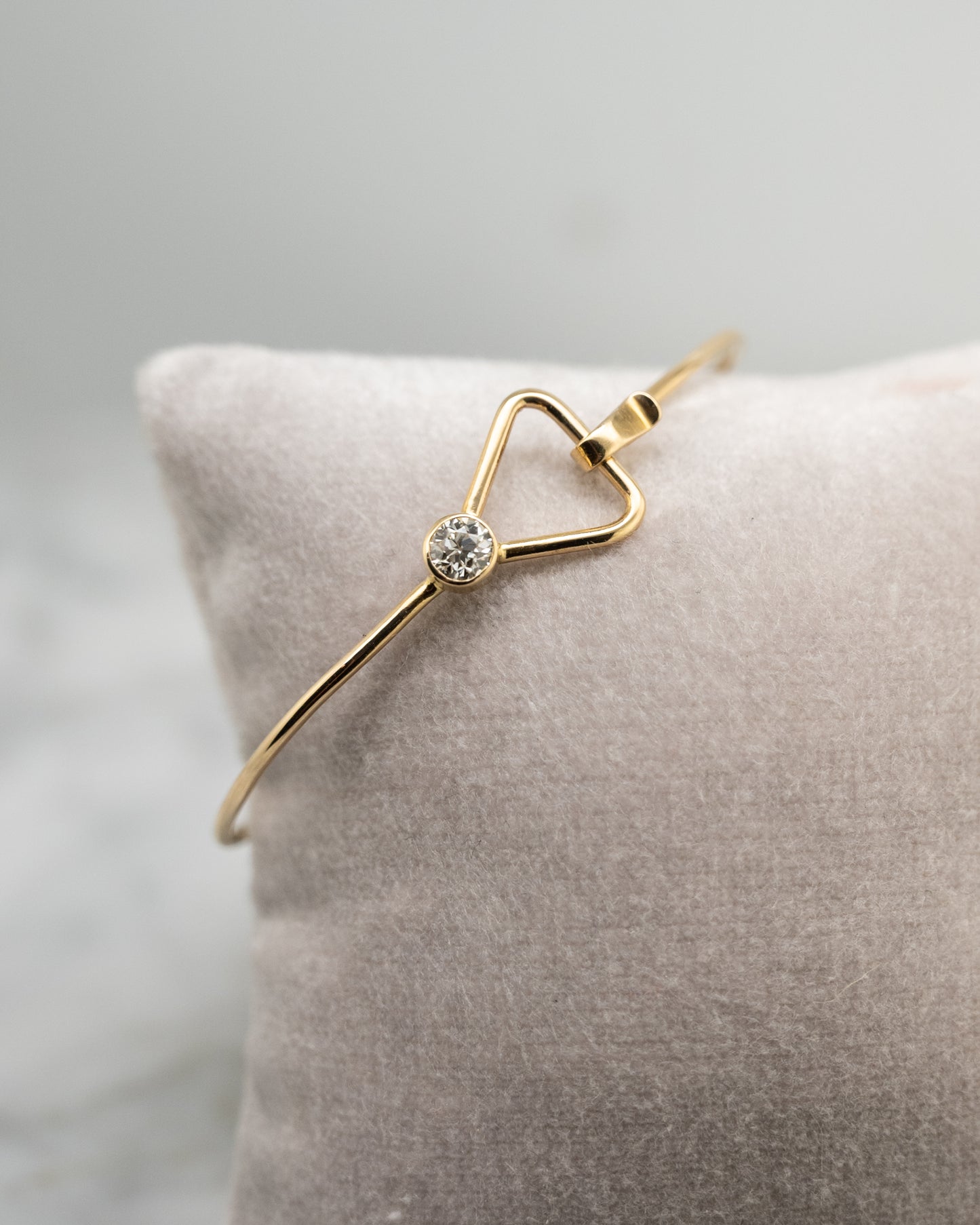 .40 Diamond Thin Bangle Bracelet in 14k Yellow Gold