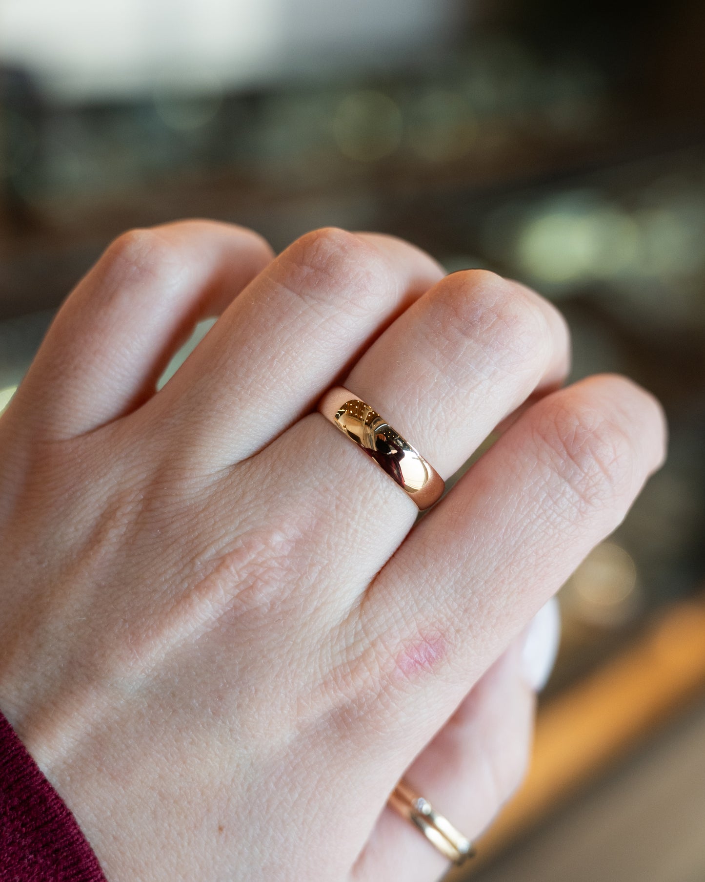 Antique 5mm Victorian Men's Wedding Band 18k Rose Gold