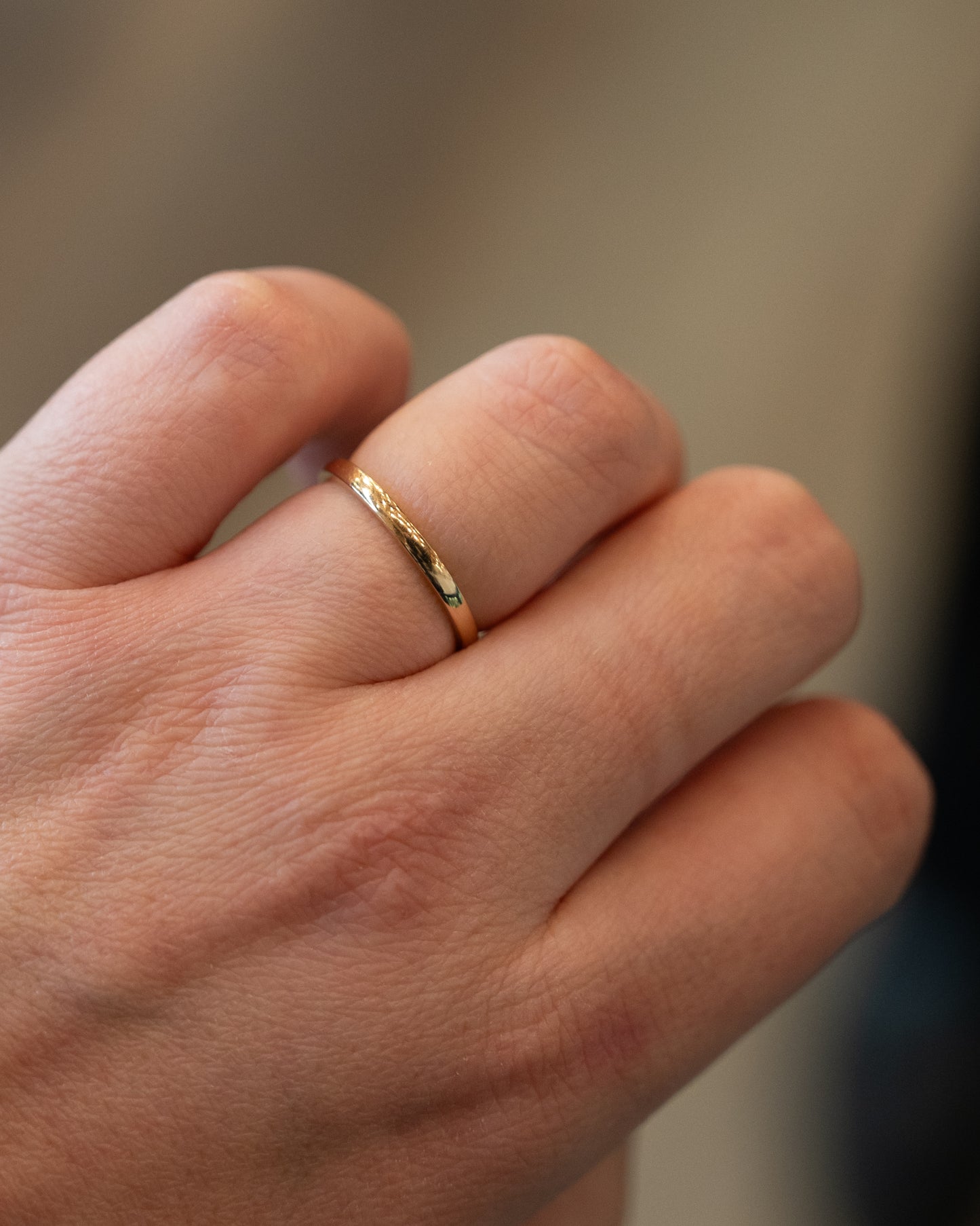 1.75mm Half Round Wedding Band 14k Yellow Gold