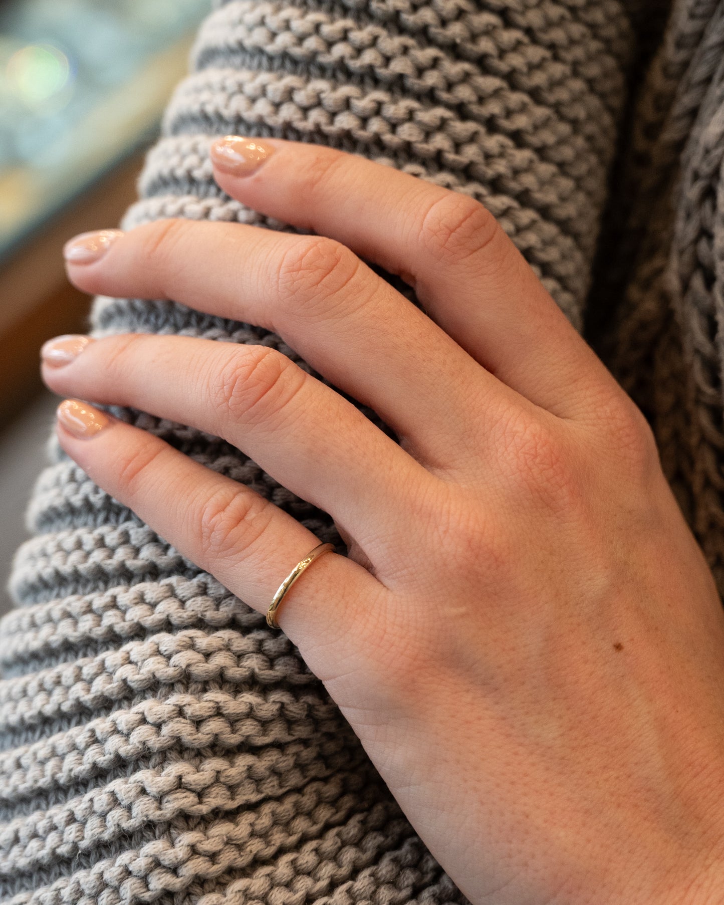 2mm Flat Edge Wedding Band 14k Yellow Gold