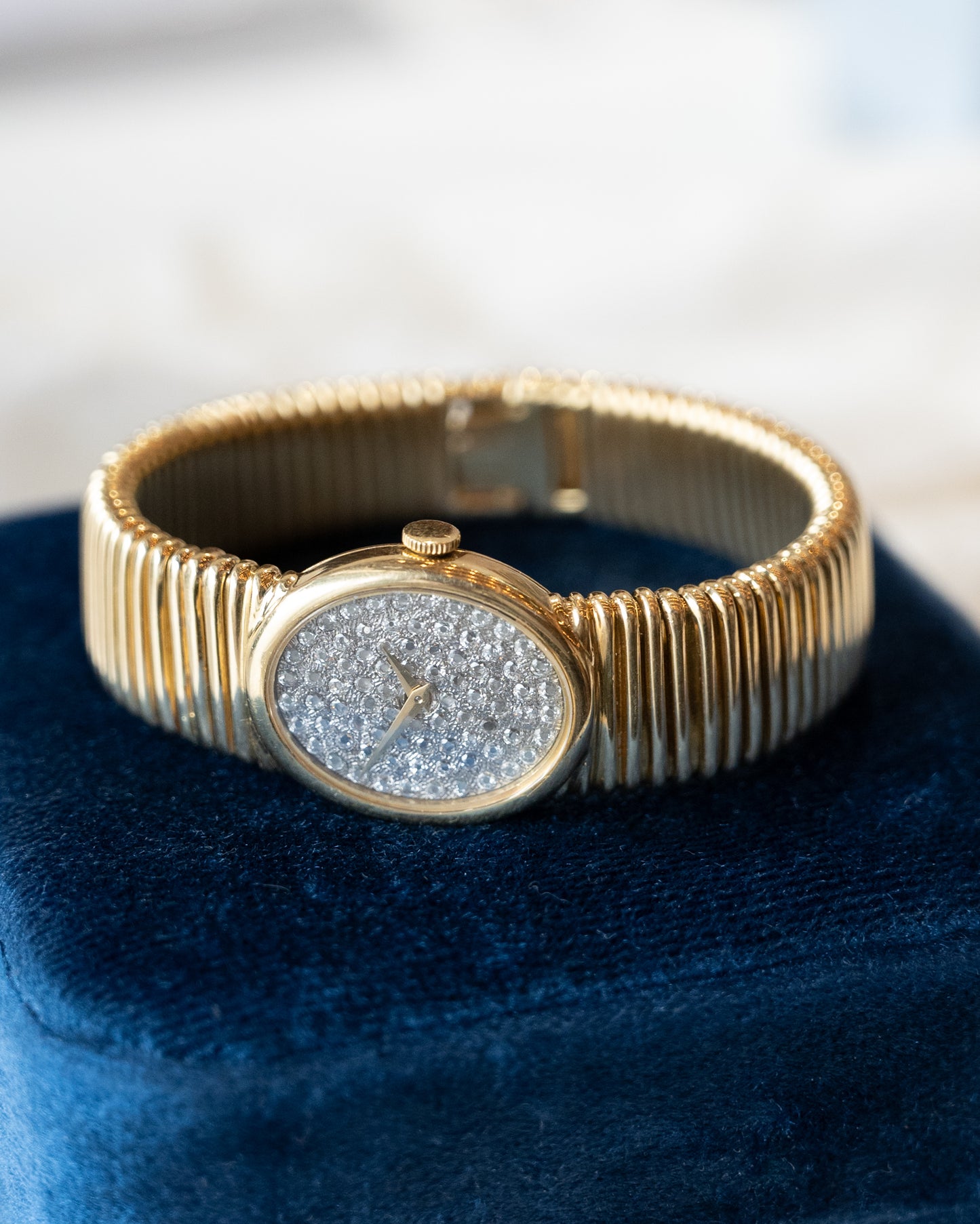 1980s Piaget Ladies Rose Cut Diamond Watch 18k