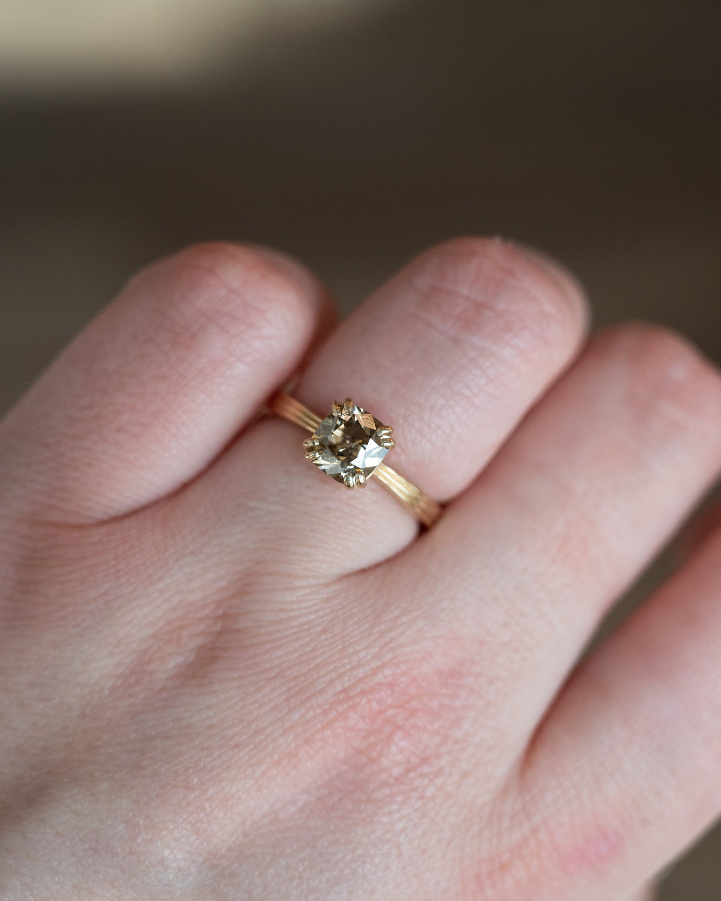 1.59 Old Mine Cushion Diamond Engagement Ring 14k