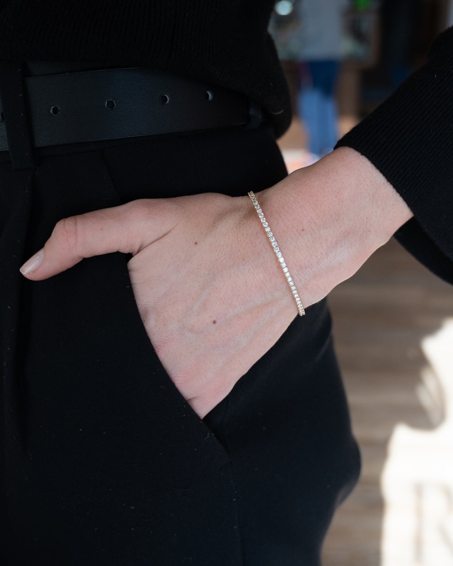 1.42 Diamond Bangle Bracelet 14k Yellow Gold