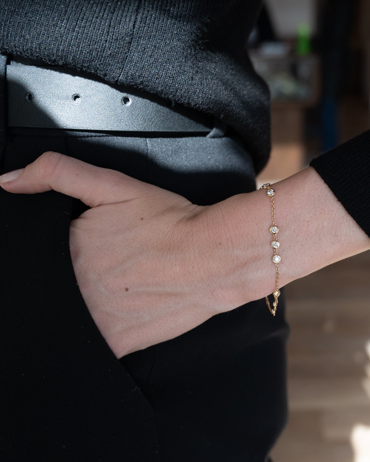 1.60 Diamond by the Yard Bracelet 14k Yellow Gold