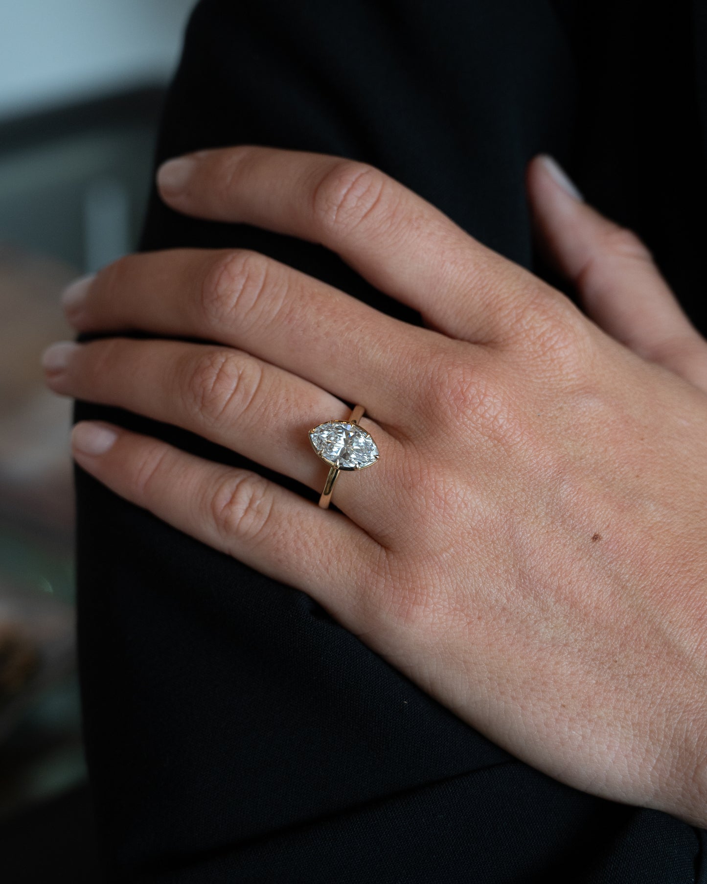 3.02 GIA Marquise Diamond Engagement Ring 14k