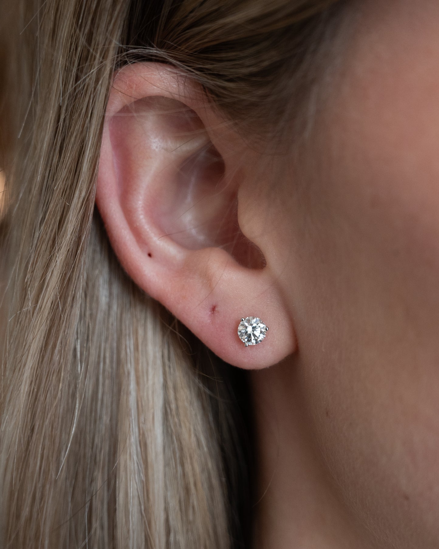 .99 Diamond Stud Earrings 14k White Gold