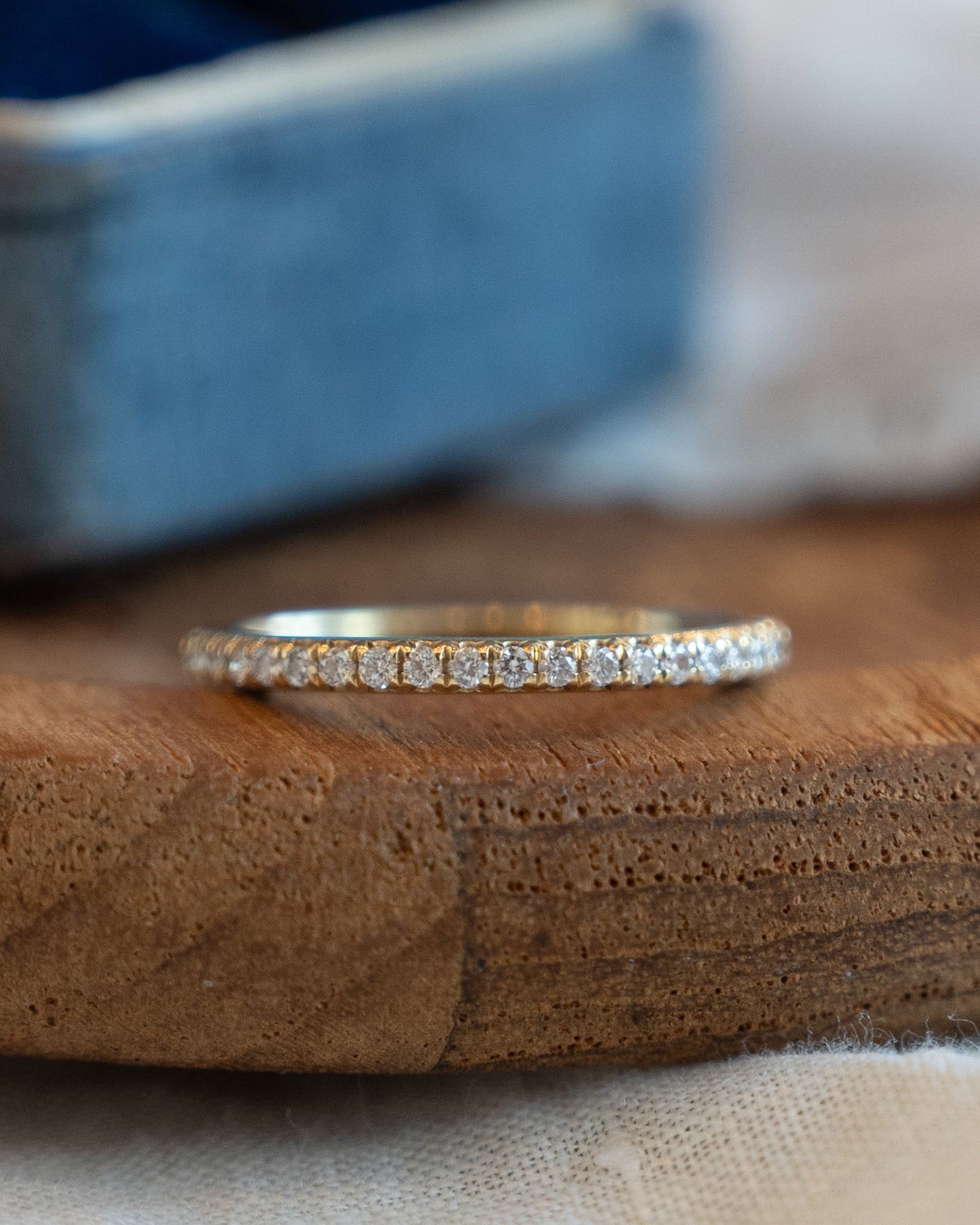 Diamond Half-Eternity Band 18k Yellow Gold