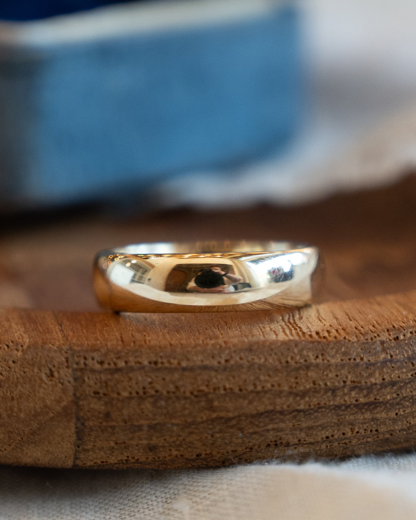 5mm Half Round Wedding Band 14k Yellow Gold