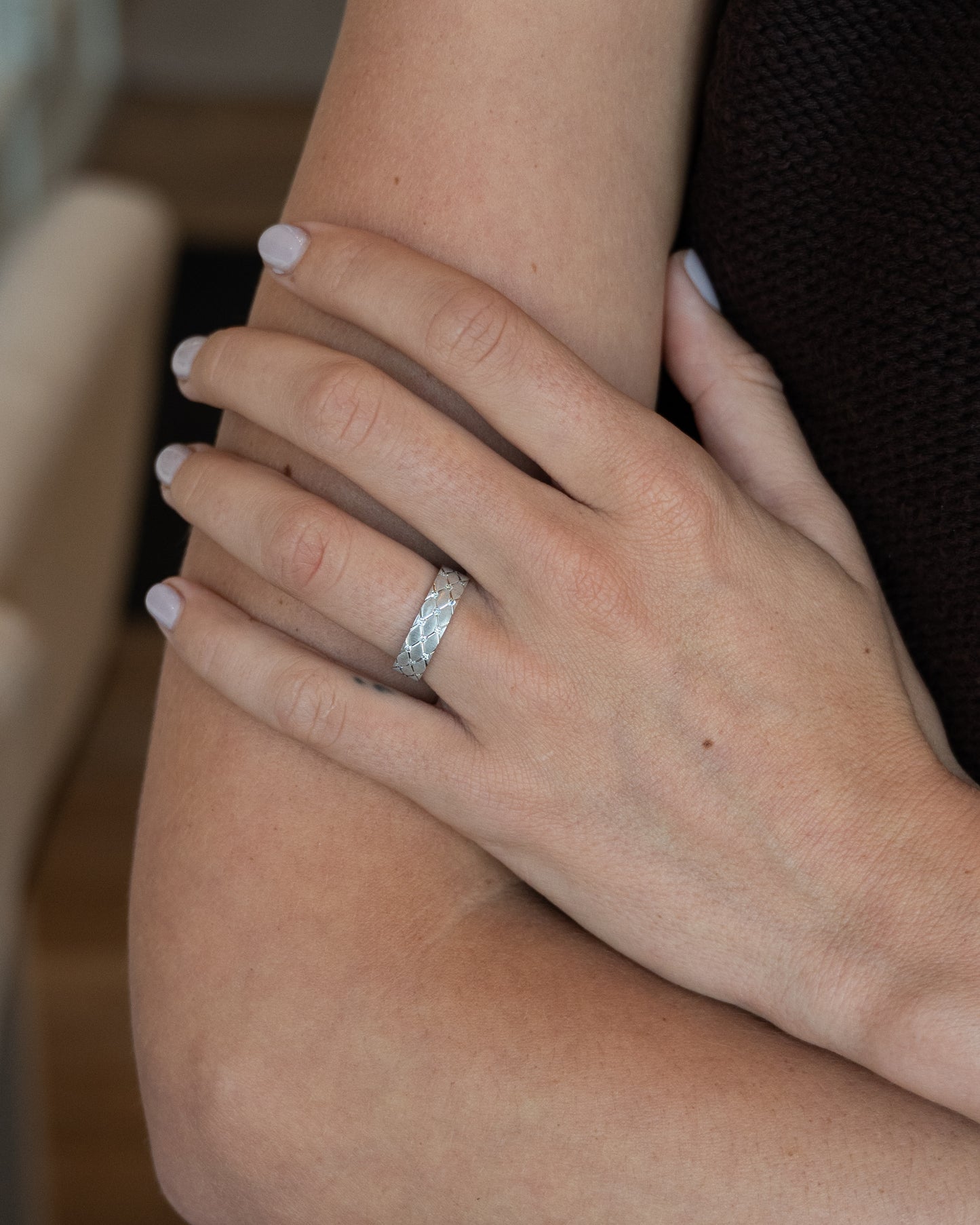 .25 Diamond Stacking Ring 14k White Gold
