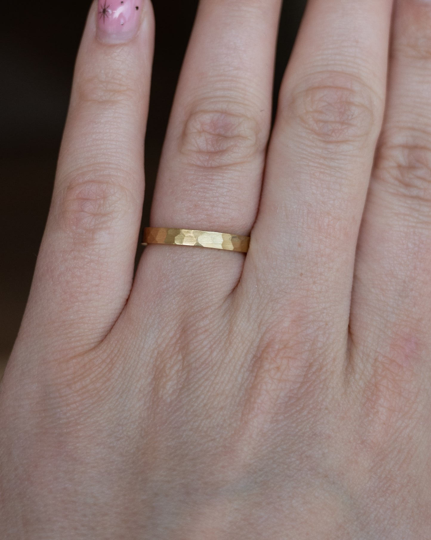 Satin Finish Wedding Band 18k Yellow Gold