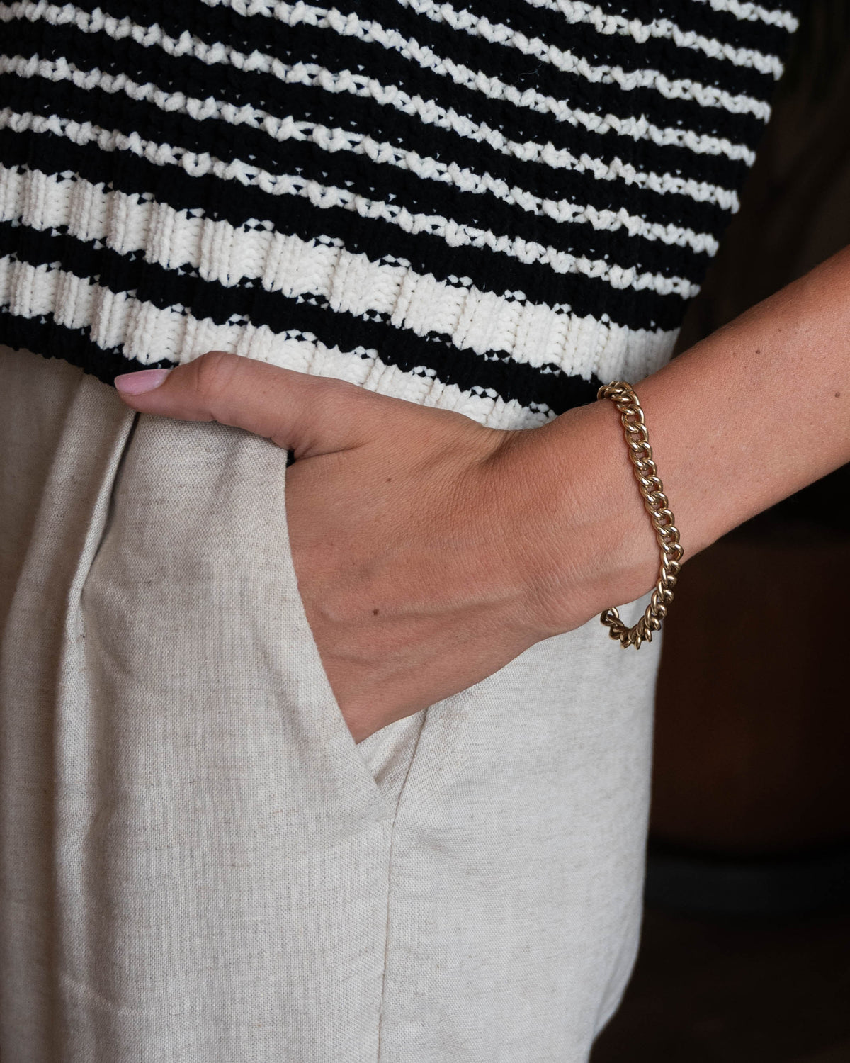 Curb Link Chain Bracelet 14k Yellow Gold