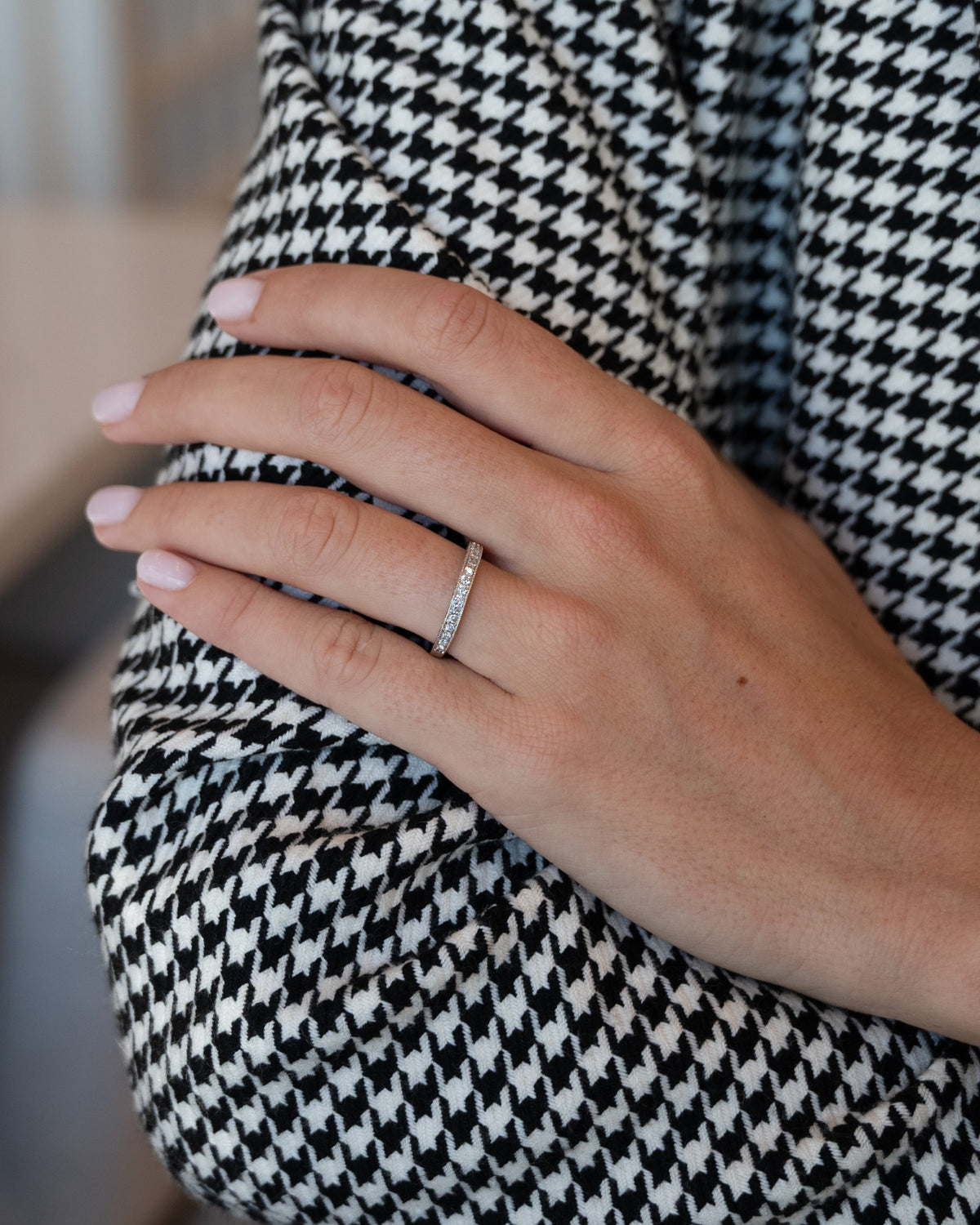 .32 Diamond Stacking Wedding Band 14k White Gold