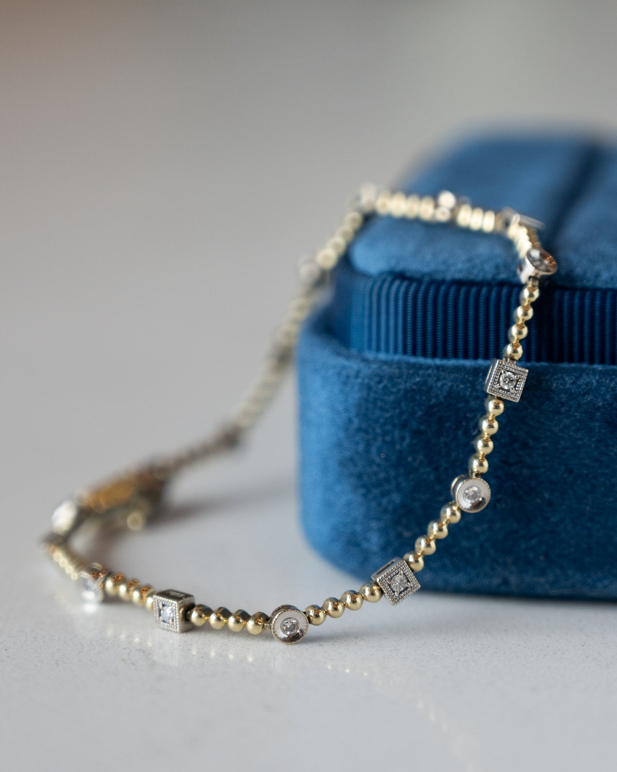 .24 Dabakarov Diamond Station Bracelet Two-Tone 14k
