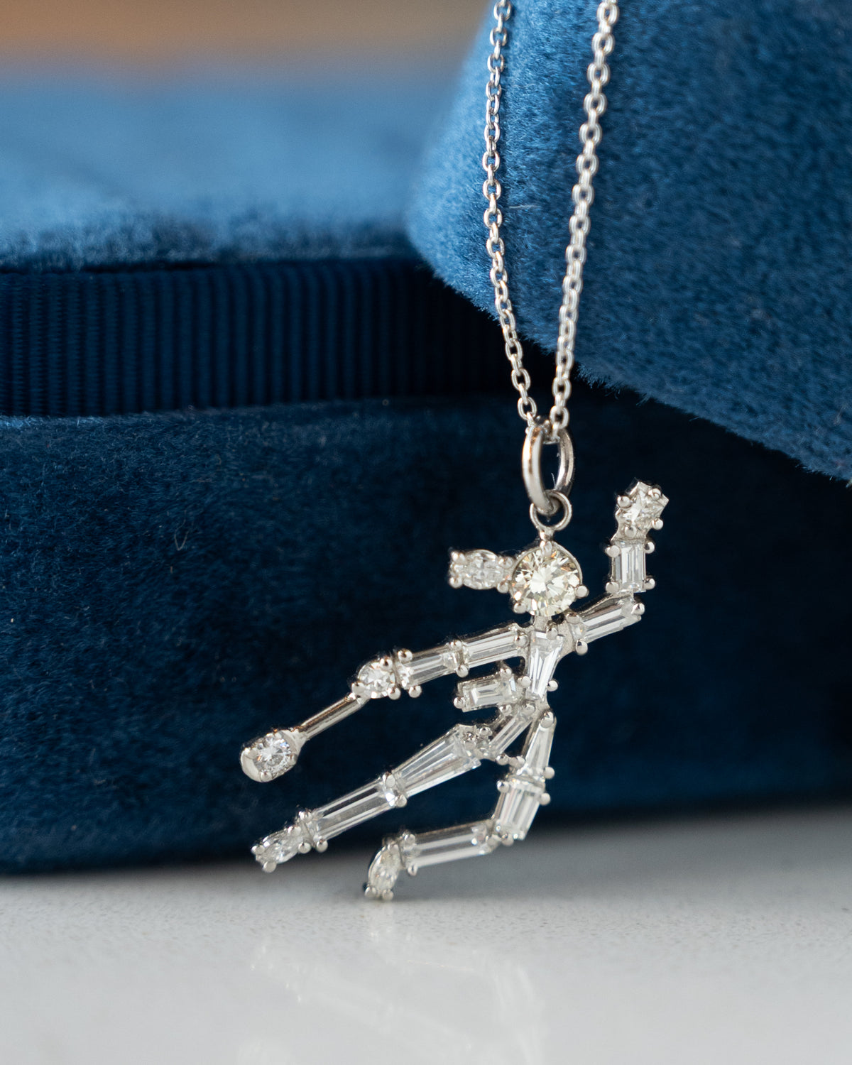 1.07 Mixed Cut Diamond Pendant Necklace Platinum