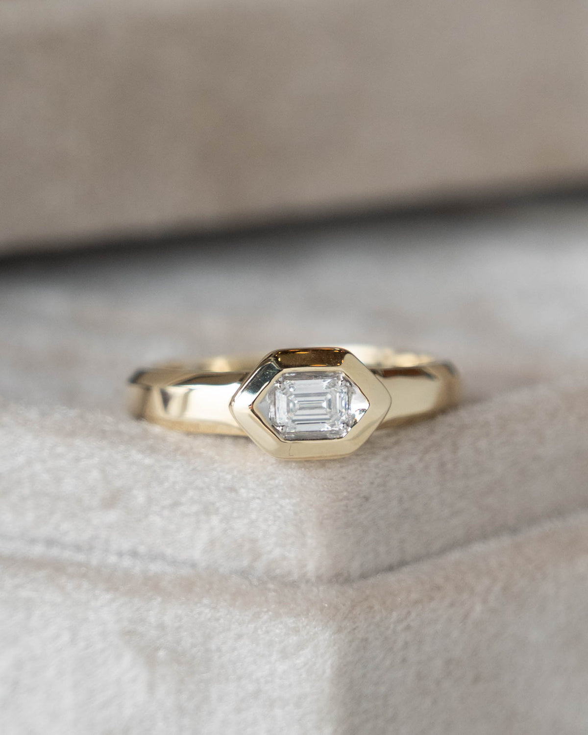 .26 Diamond Solitaire Stacking Ring 14k & Platinum