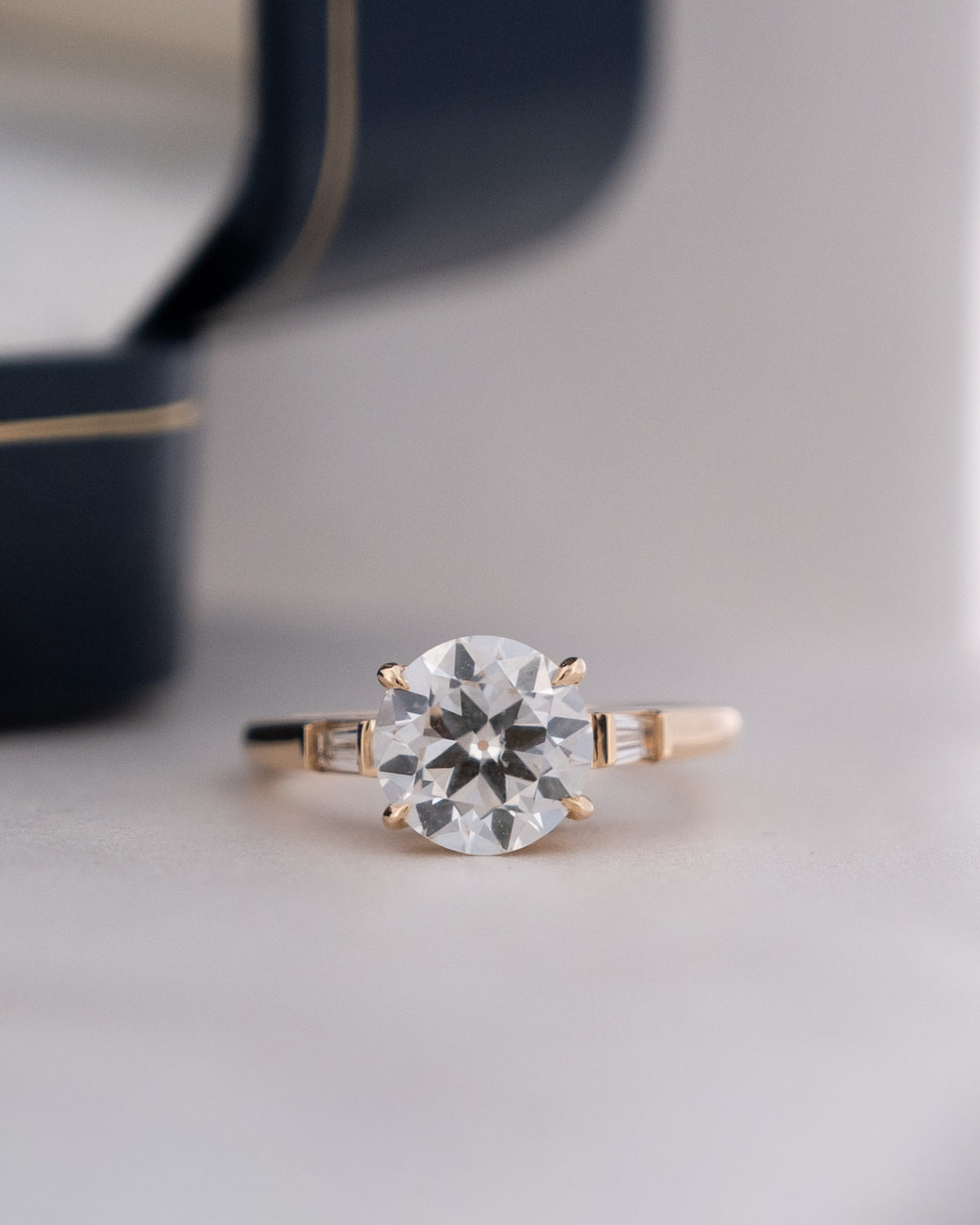 2.08 GIA Old European Diamond Engagement Ring 14k